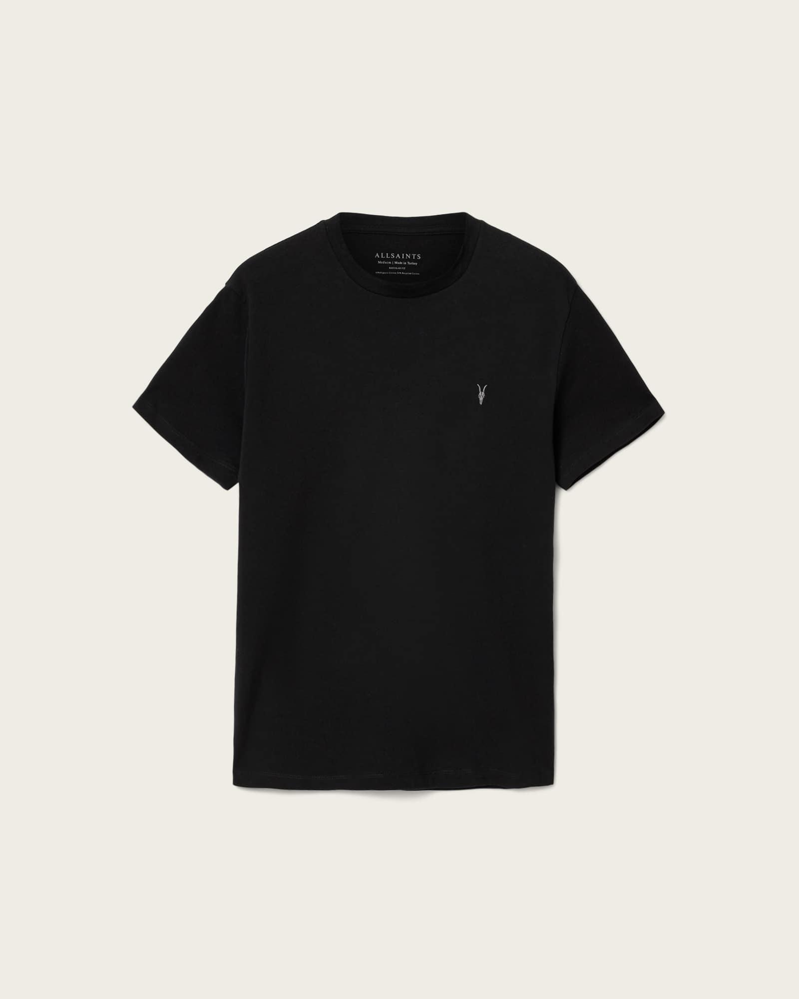 Dexter Short Sleeve Ramskull T-shirt Jet Black | ALLSAINTS US Product Image