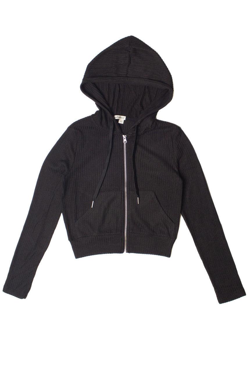 Wide Rib Crop Hoodie Product Image