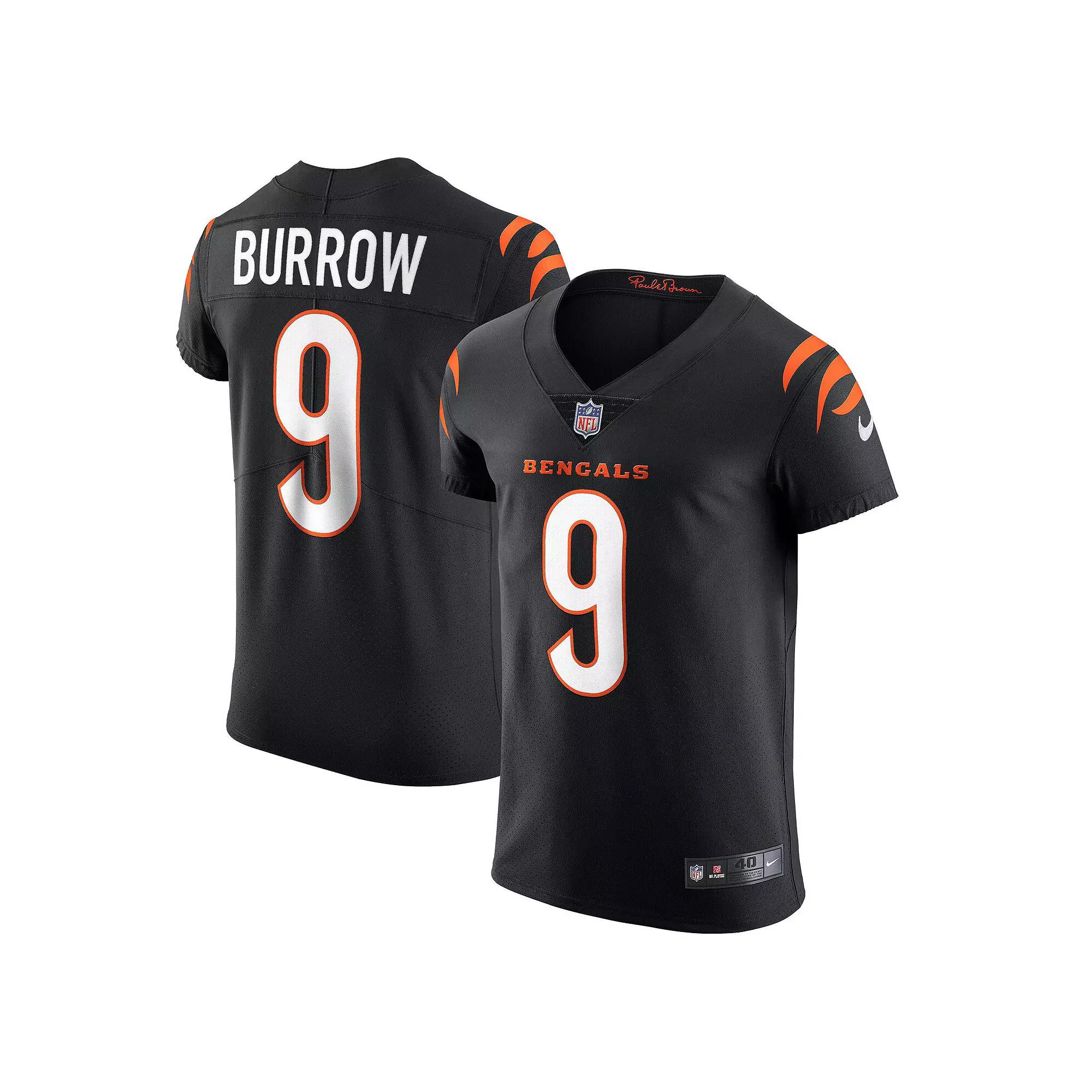 Men's Nike Joe Burrow Black Cincinnati Bengals Vapor Elite Jersey, Size: 52 Product Image