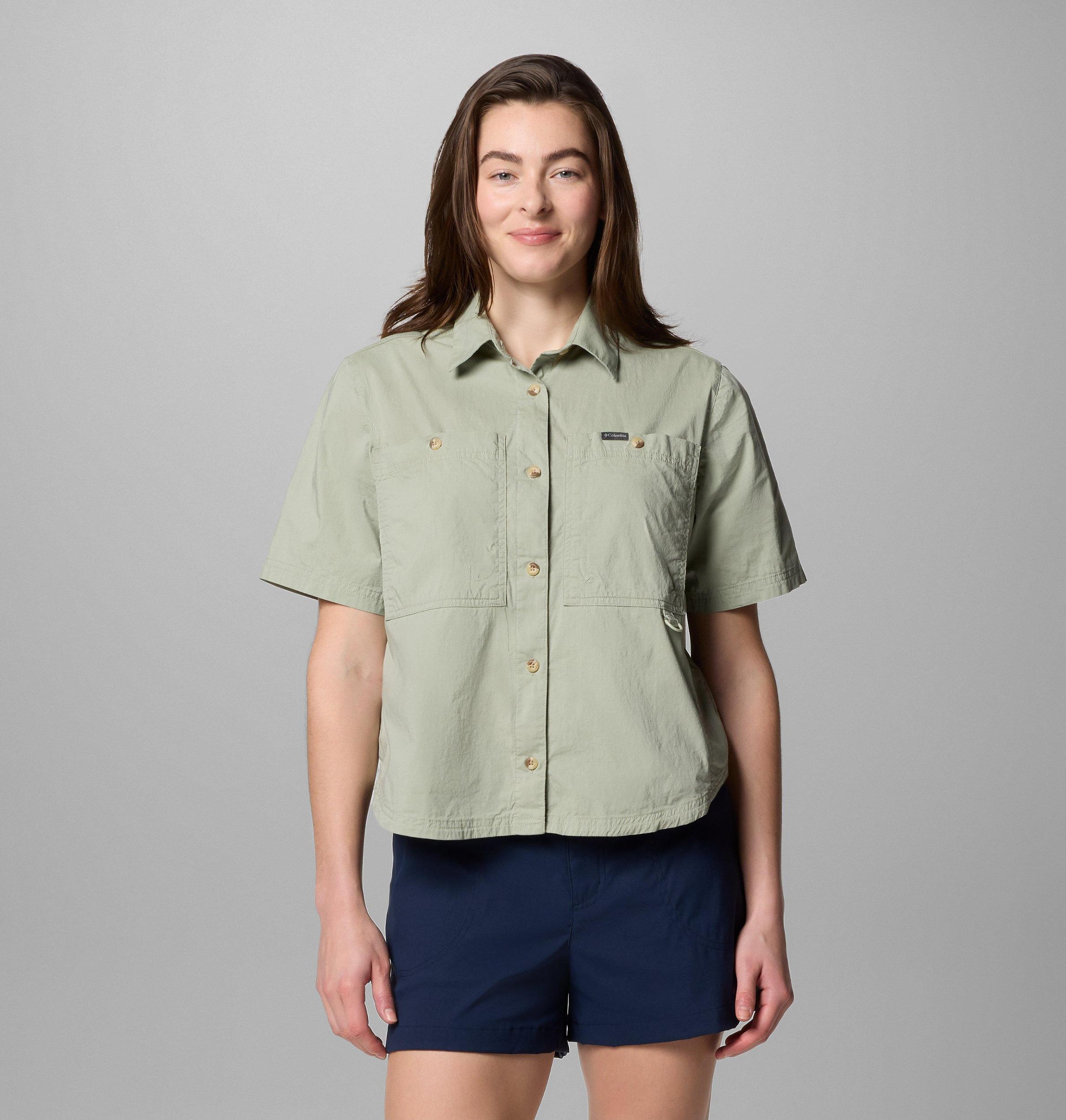 Columbia Womens Brea Falls Woven Short Sleeve Shirt- Product Image