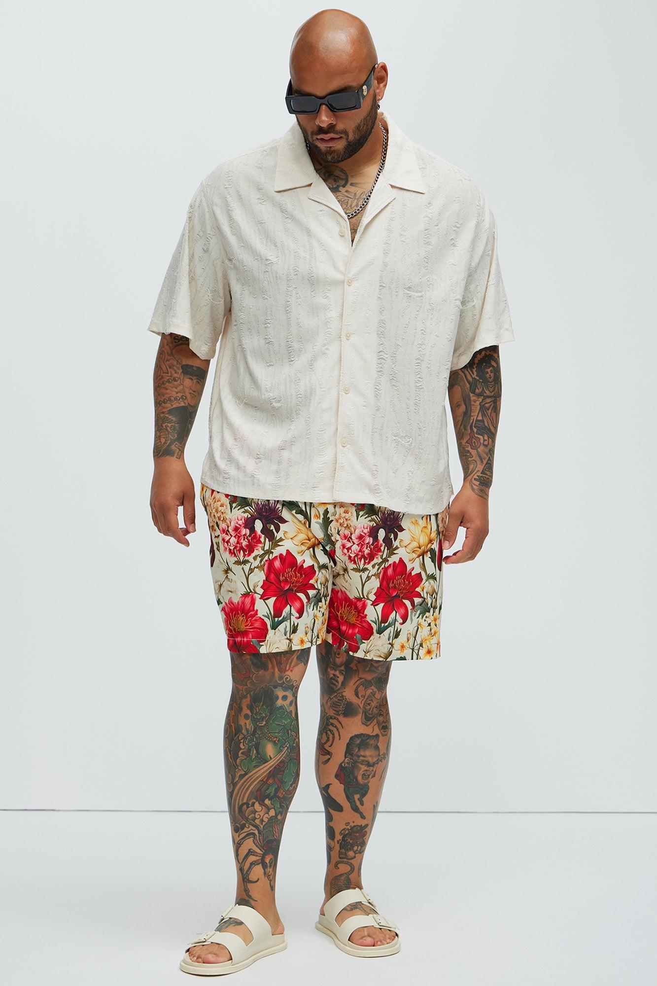 Lynx Textured Shirt - Cream Product Image