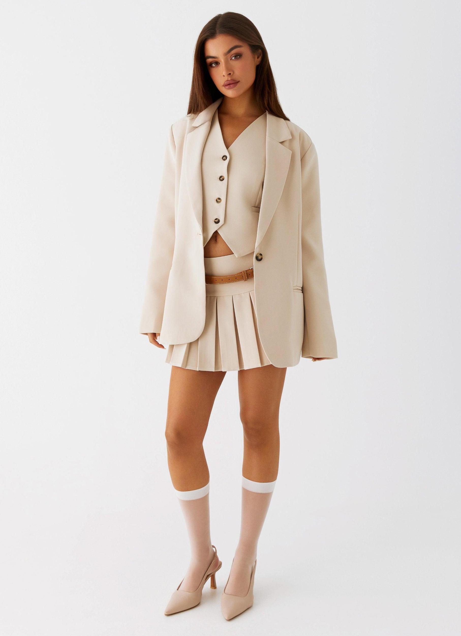 Stealth Mode Blazer - Beige Product Image