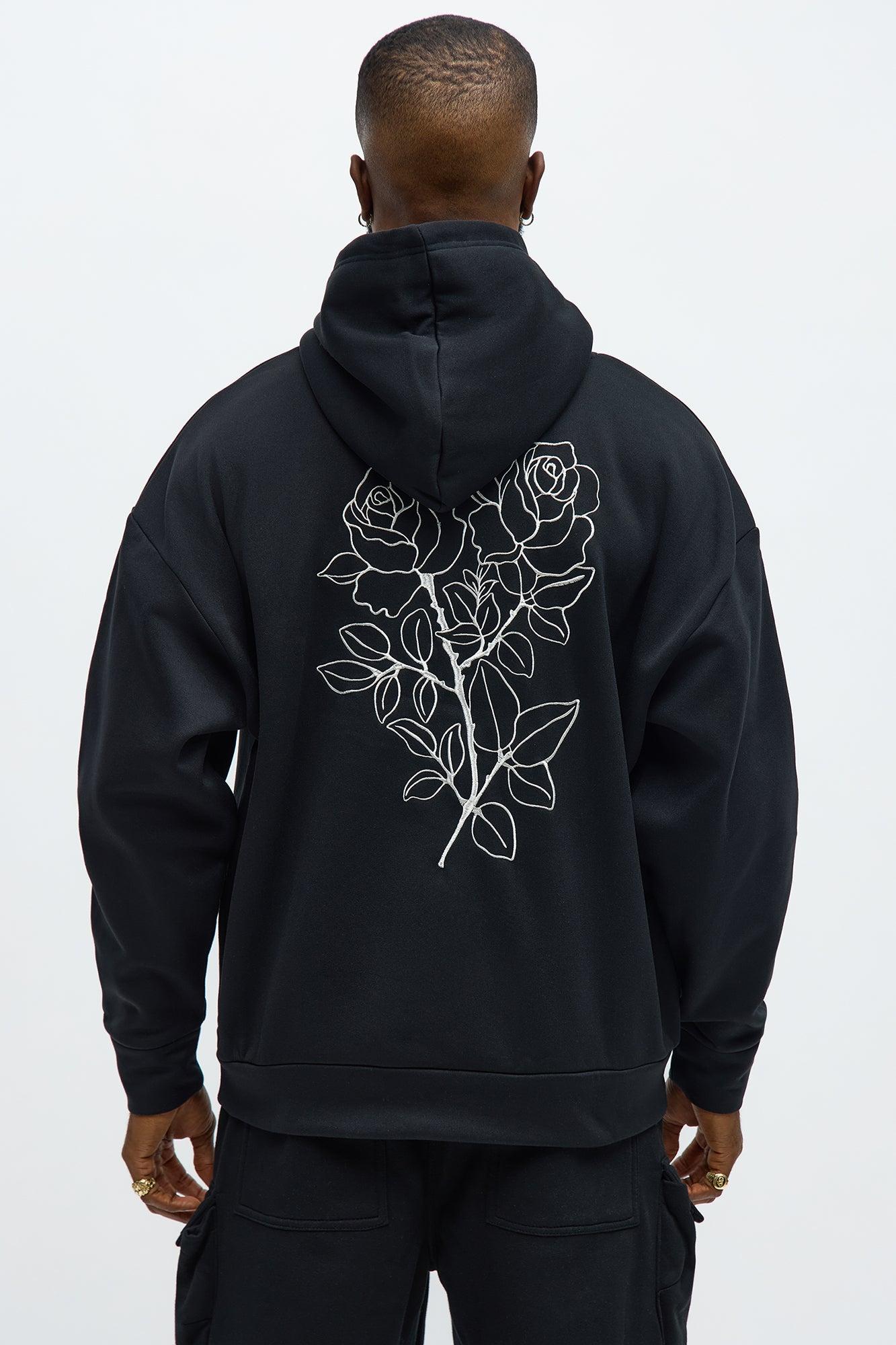 Rose Thorns Hoodie - Black Male Product Image