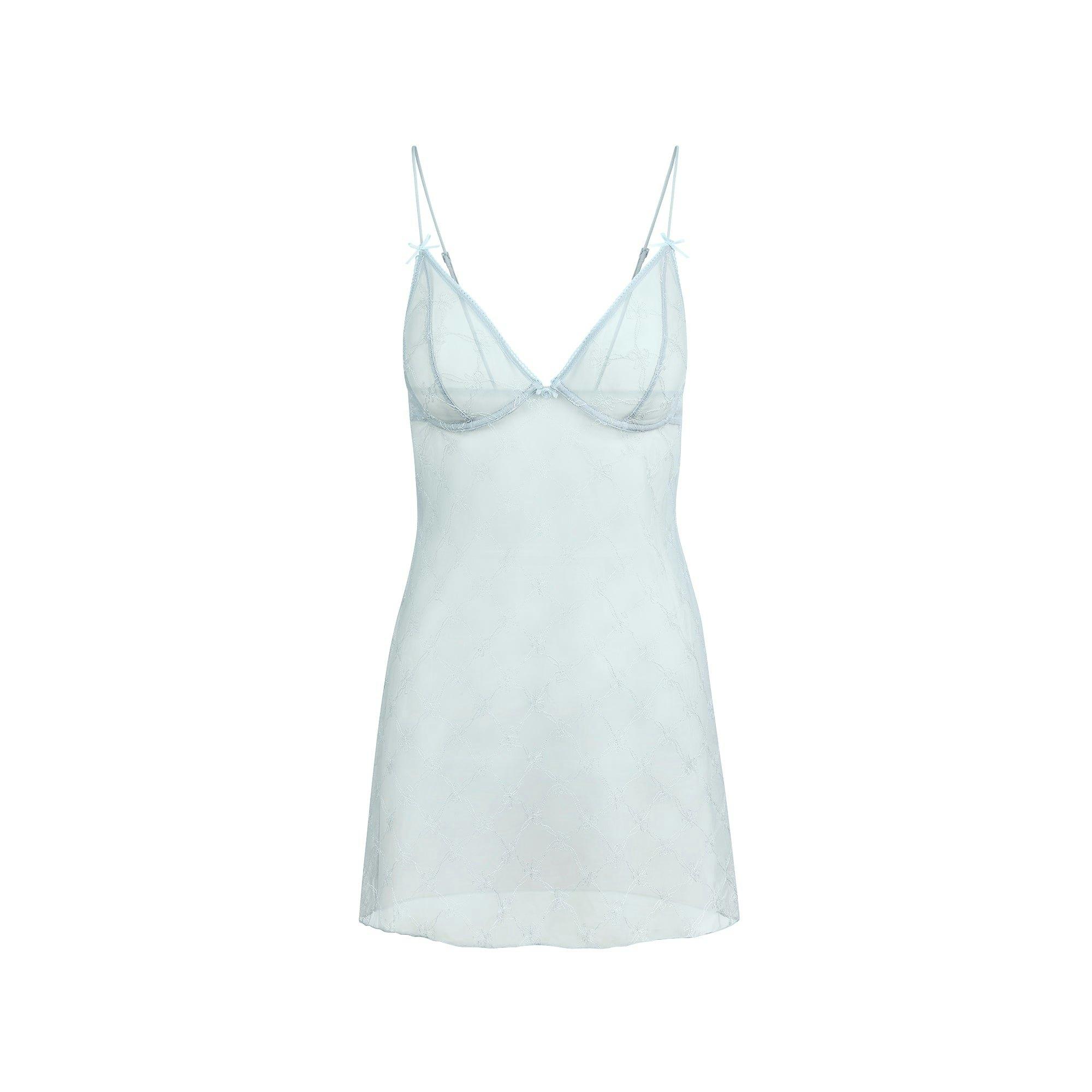 SPRING INTIMATES UNDERWIRE SLIP DRESS | MERCURY BOW TULLE Product Image
