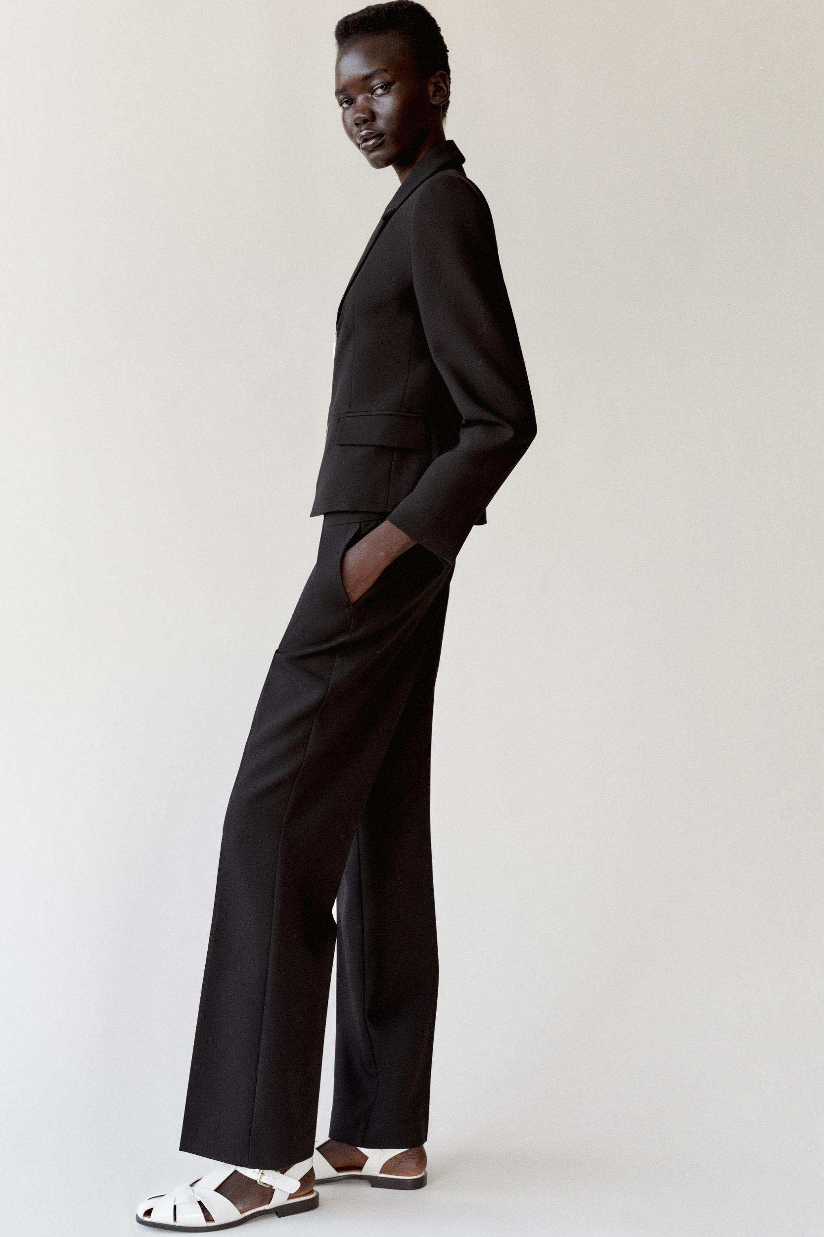 HIGH-WAISTED BOOTCUT PANTS Product Image