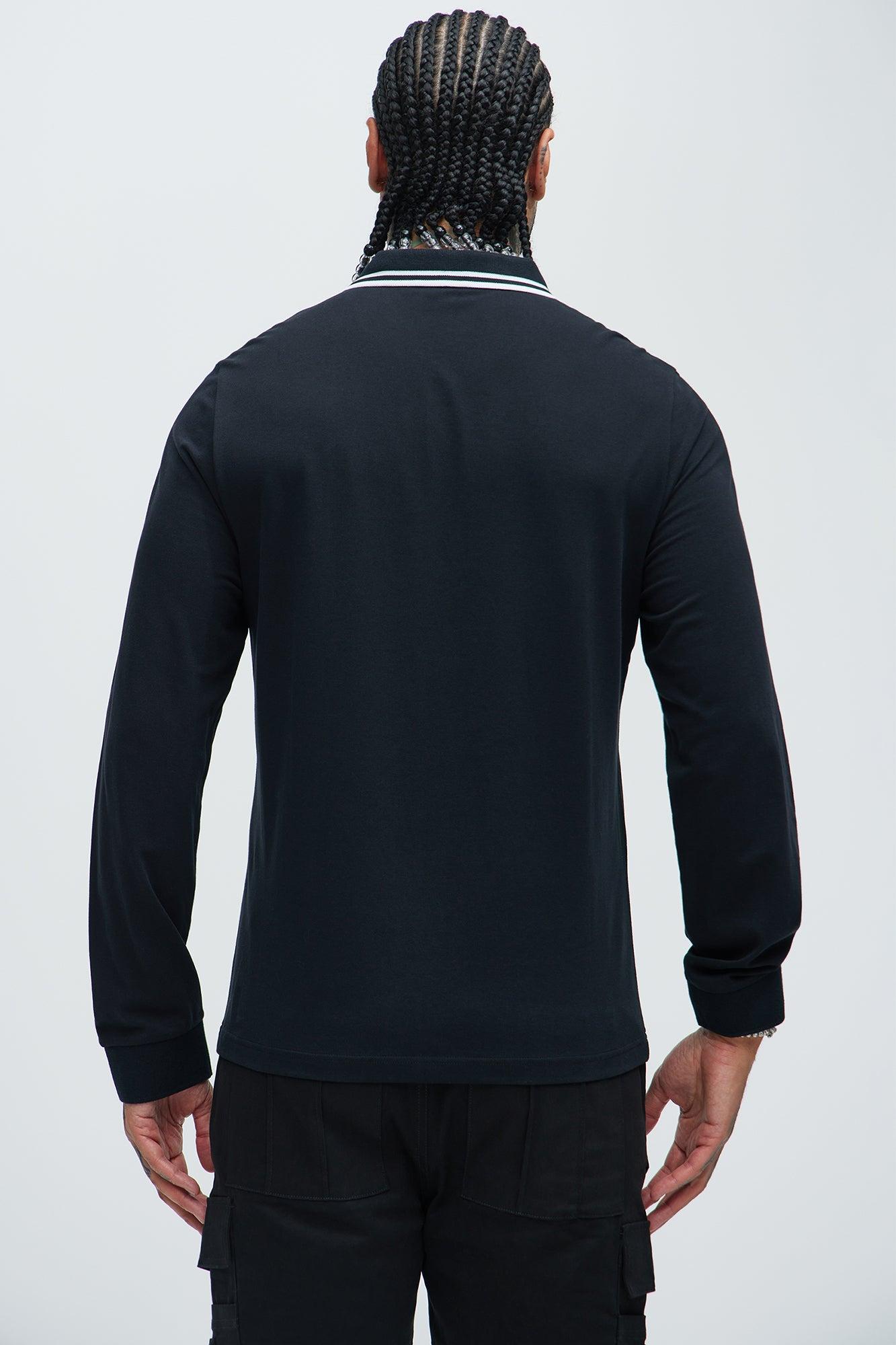 Wilson Long Sleeve Polo - Black Product Image