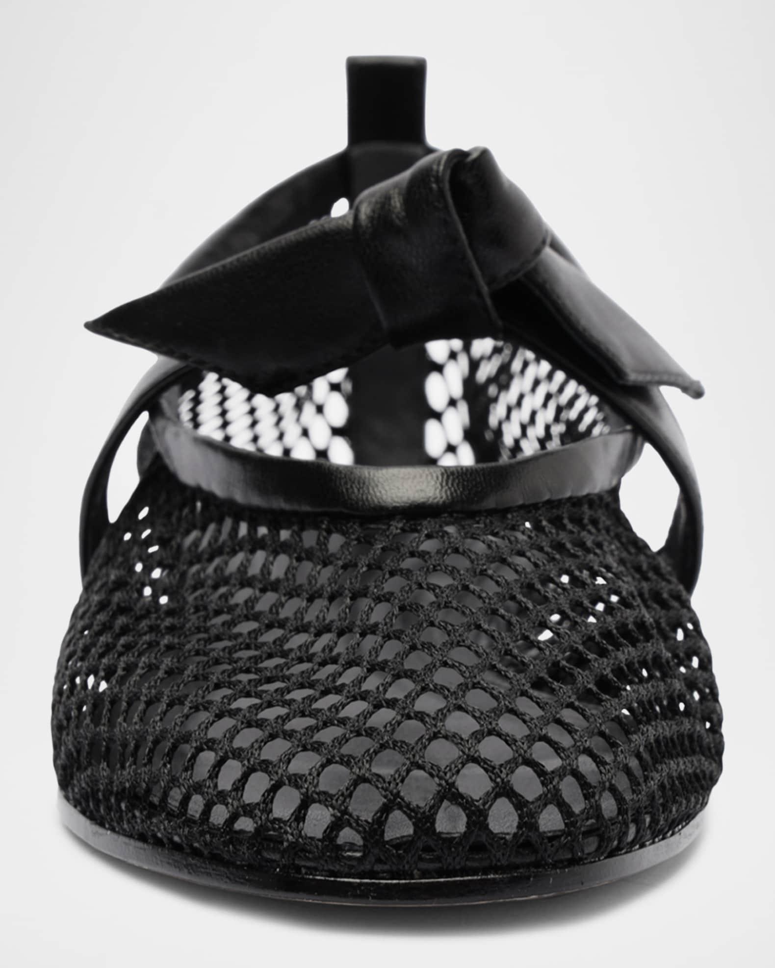 Clarita Bow Fishnet Ballerina Flats Product Image