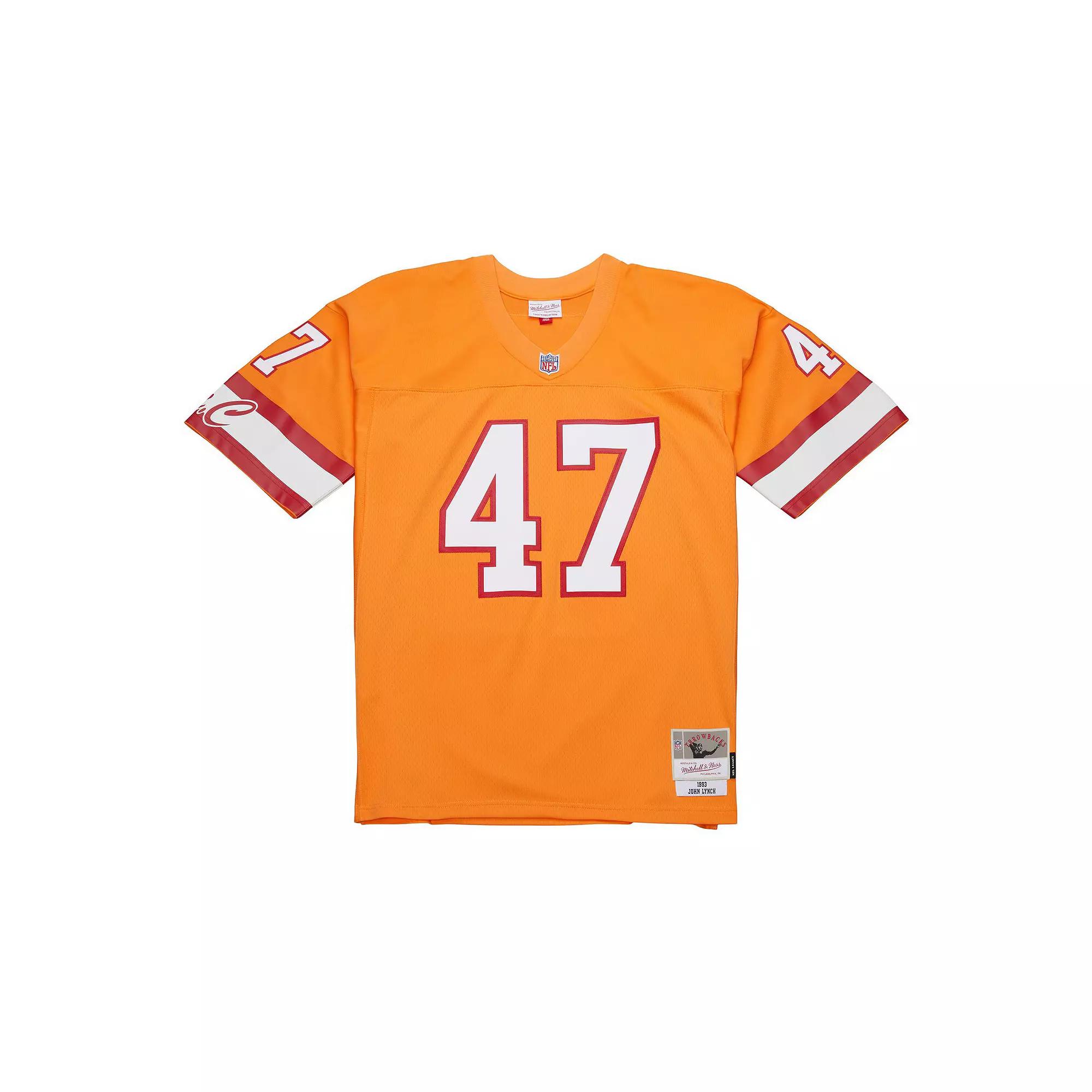 Men's Mitchell & Ness John Lynch Orange Tampa Bay Buccaneers 1993 Legacy Replica Jersey,  Product Image