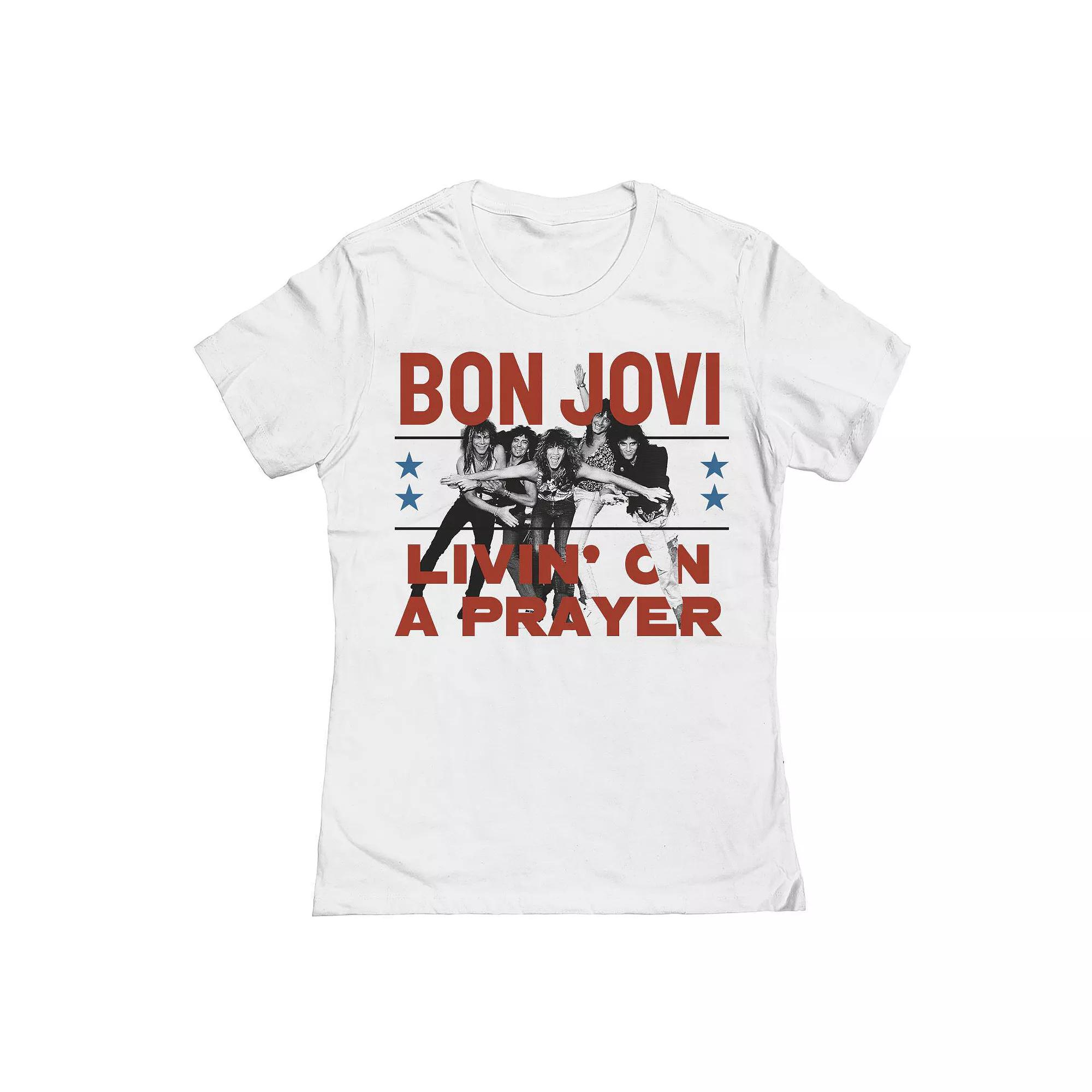 Junior's Bon Jovi Livin Graphic Tee, Girl's,  Product Image