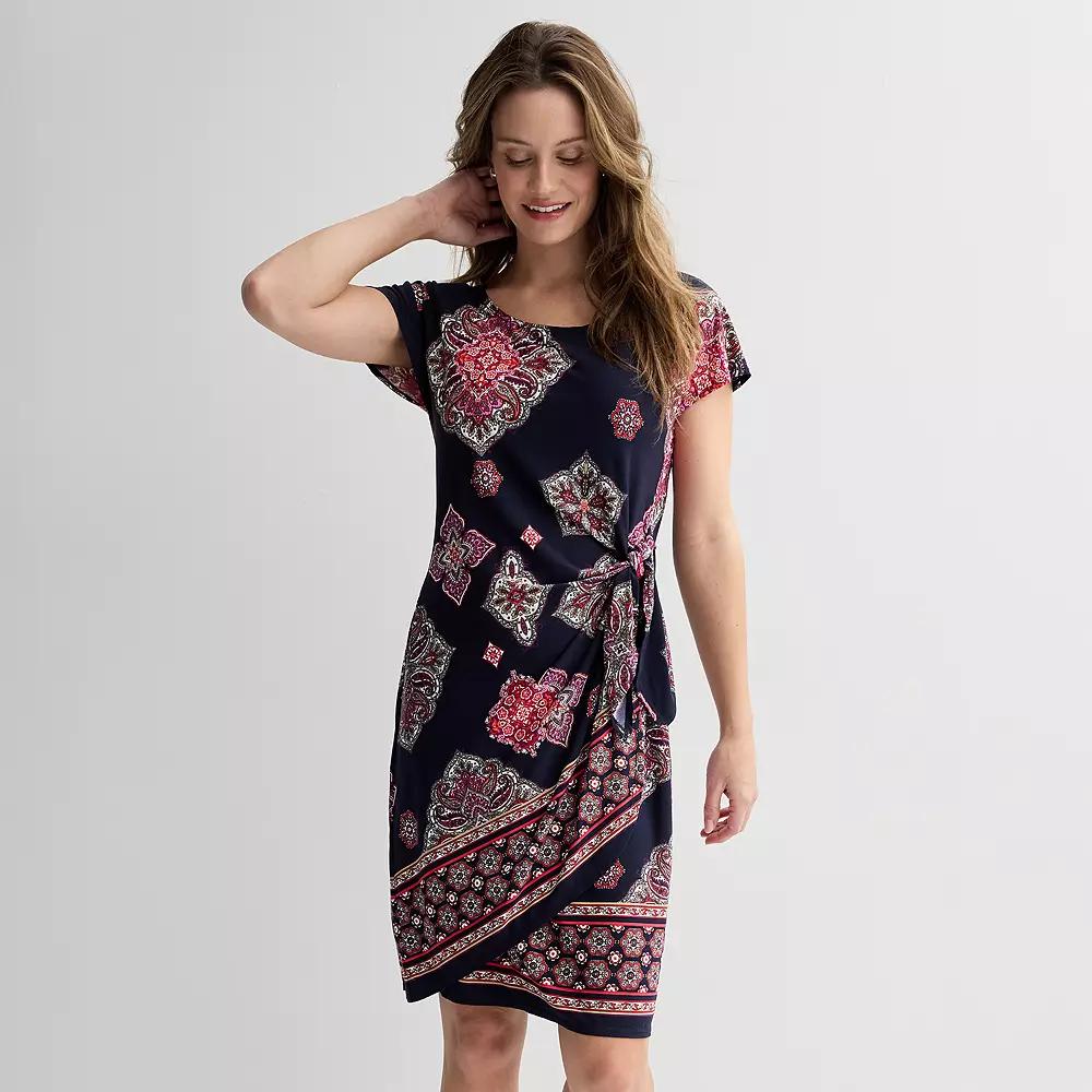 Women's Robbie Bee Sarong Dress, Size: Small, Blue Pink Product Image