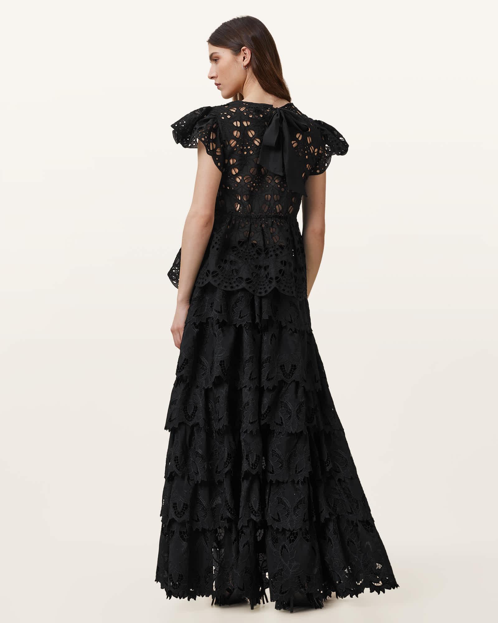 Cavarly Embroidered Maxi Skirt Product Image