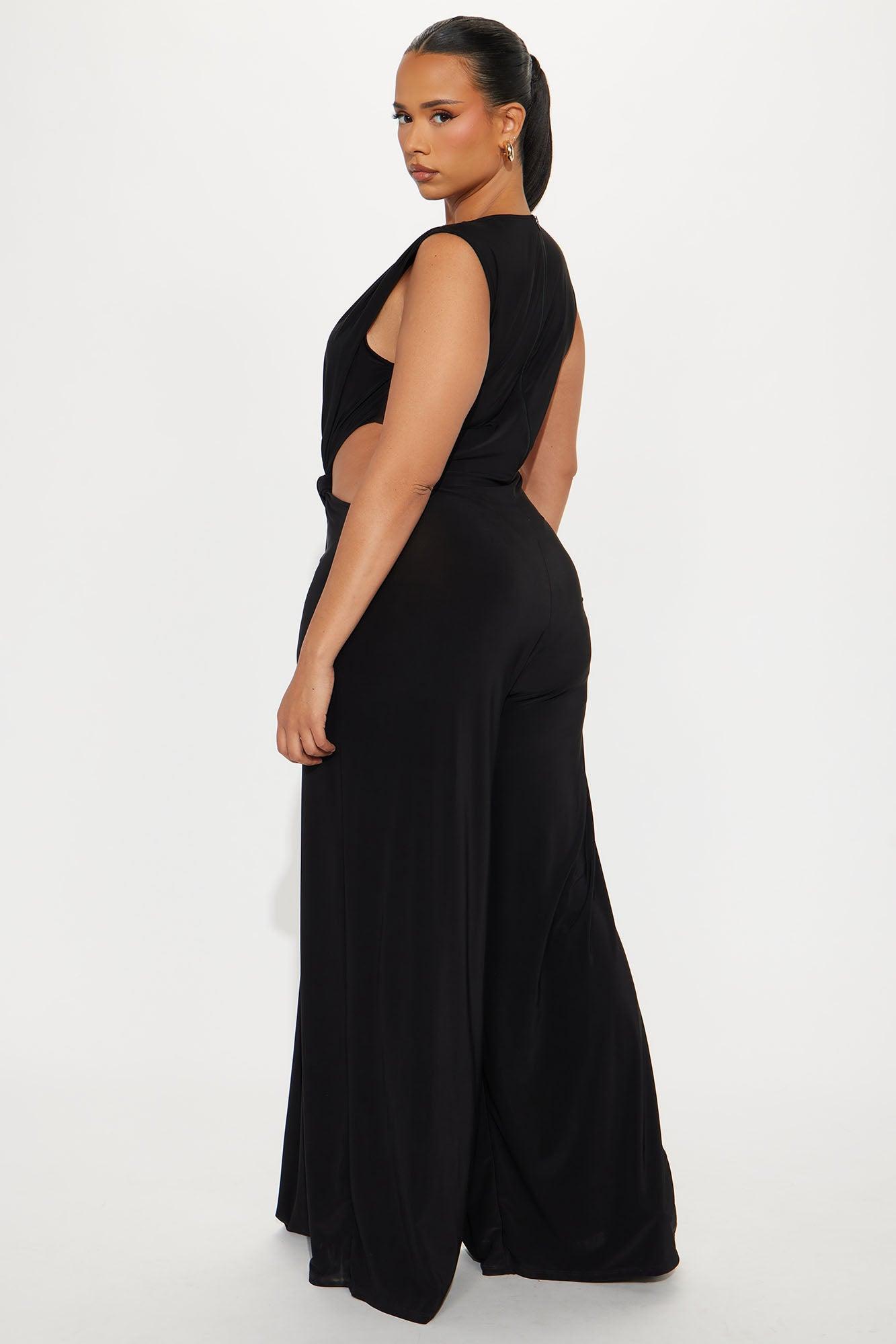 Mallory Wide Leg Jumpsuit - Black Product Image