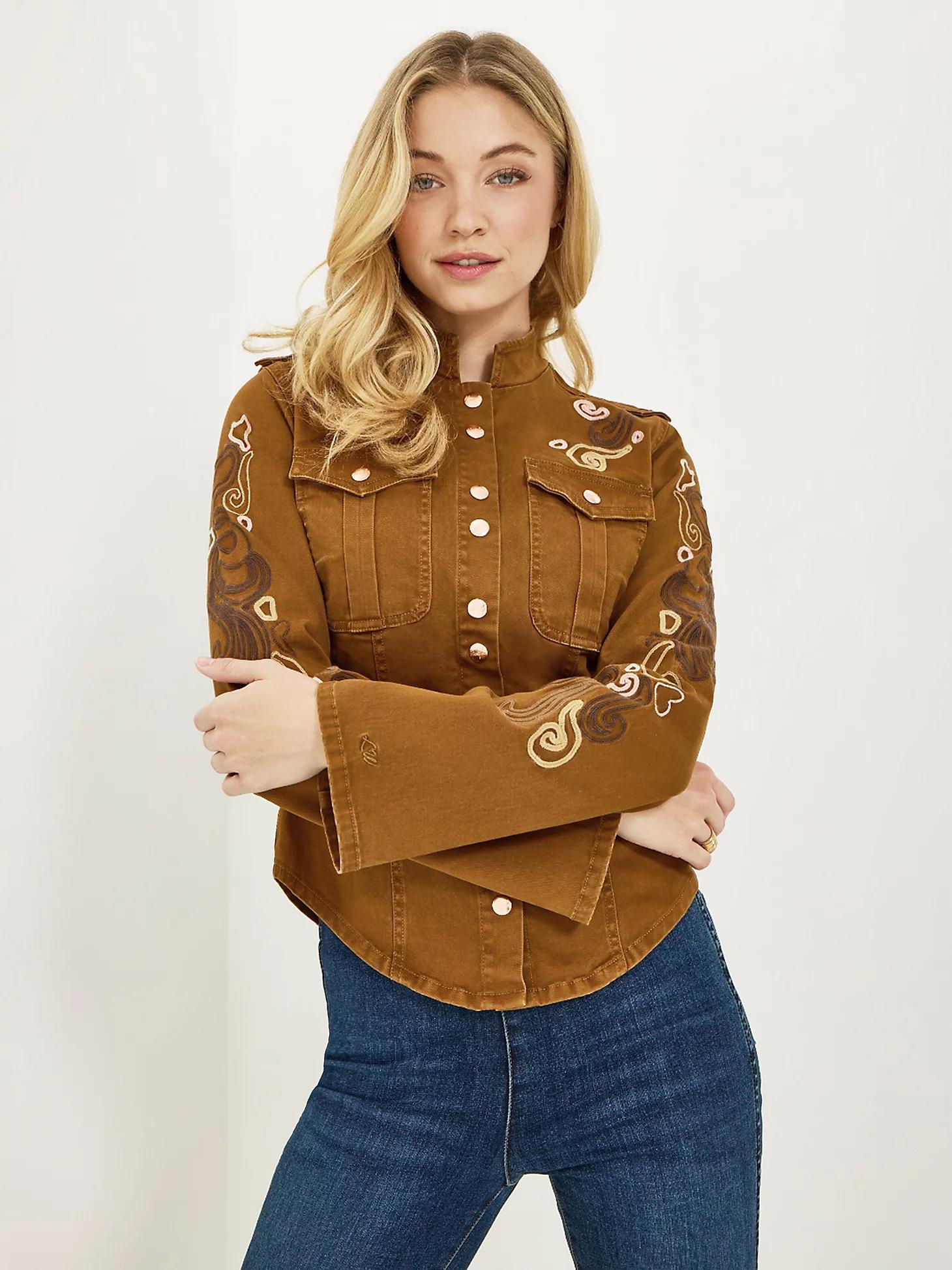 Wrangler x Lainey Wilson Embroidered Utility Jacket | Women's JACKETS & OUTERWEAR | Wrangler® Product Image