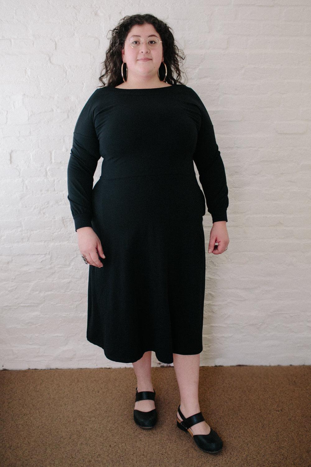 Simone Dress in Black Knit Product Image