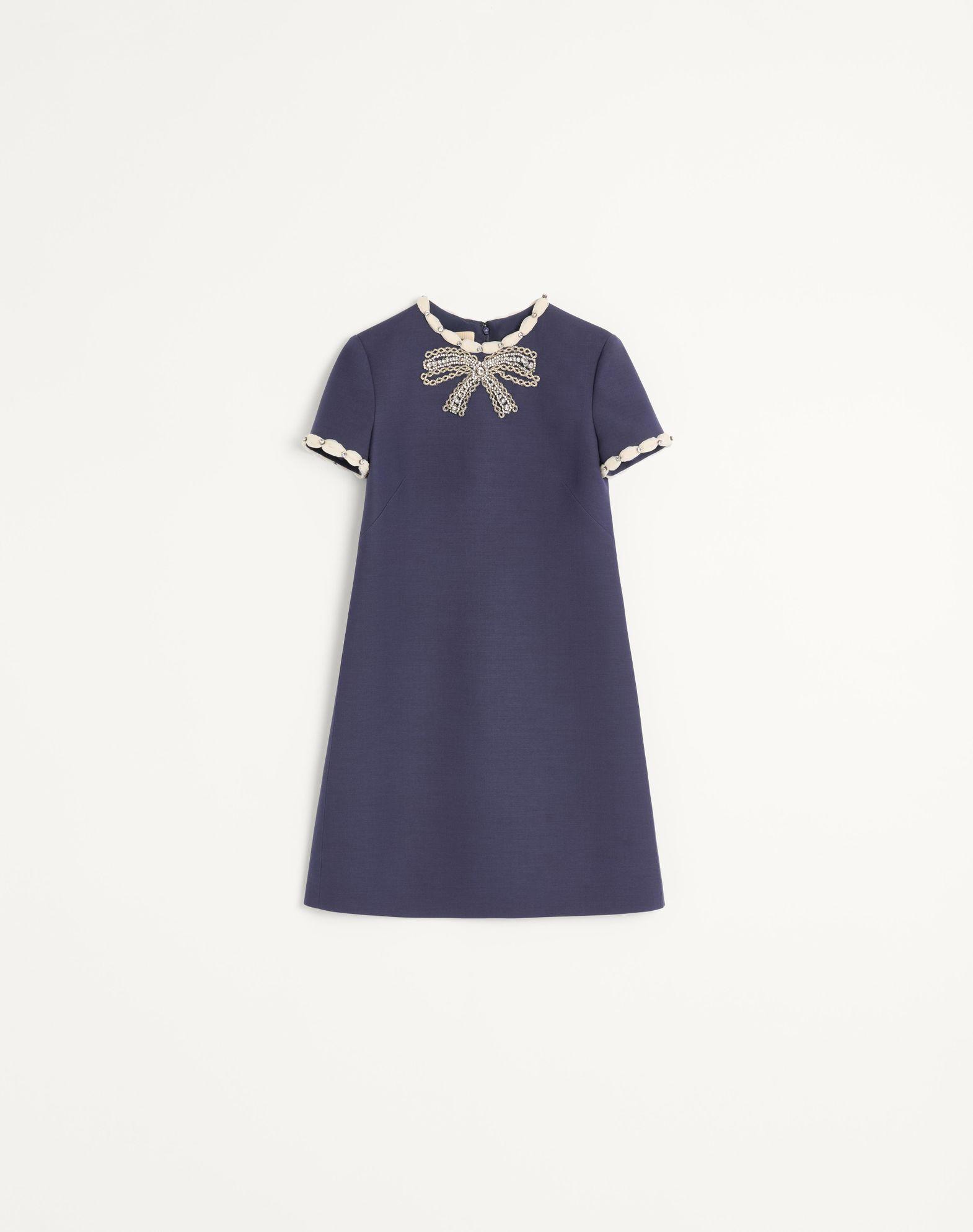 Embroidered Crepe Couture Short Dress Product Image