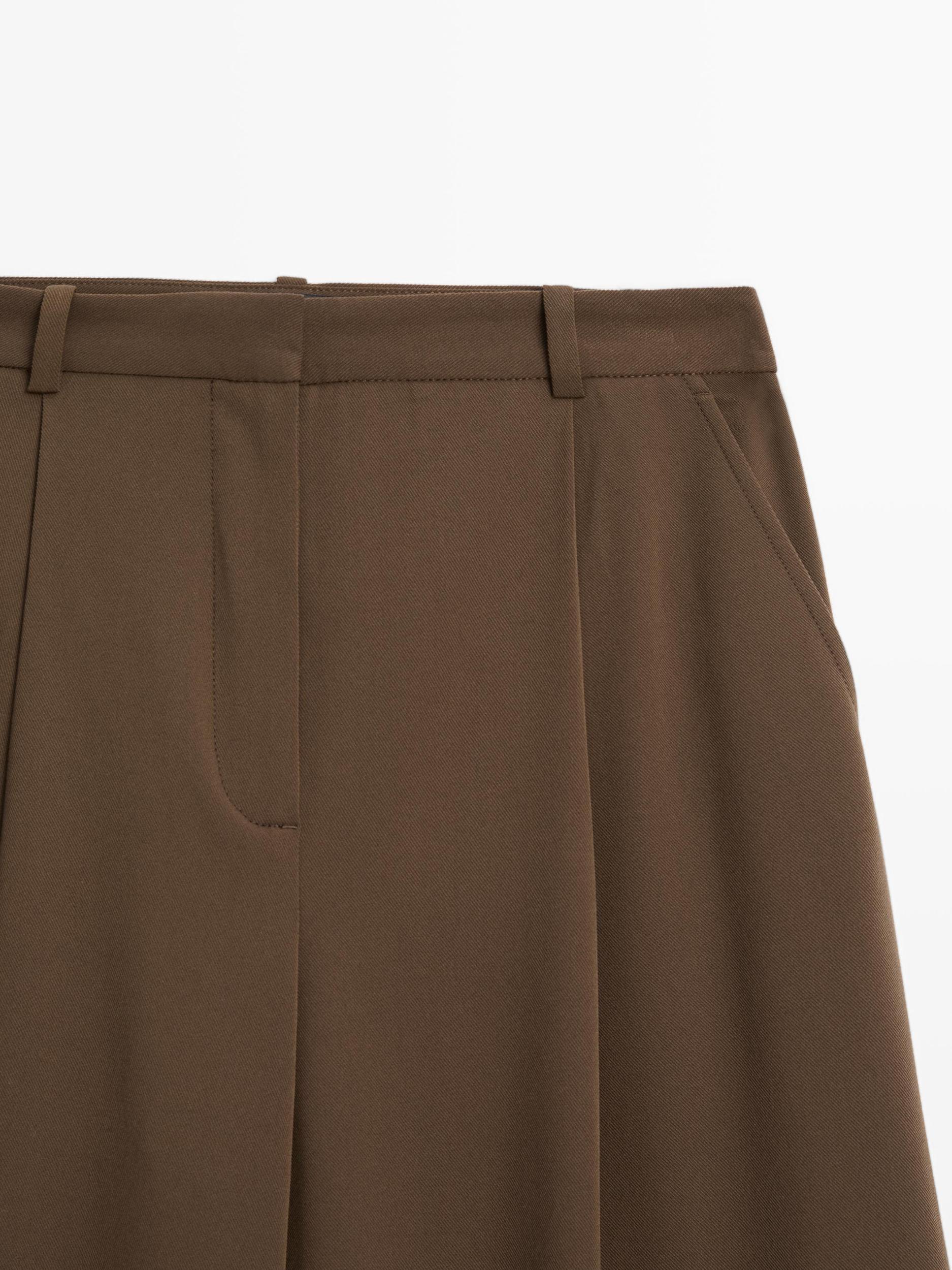 Darted wide-leg trousers Product Image