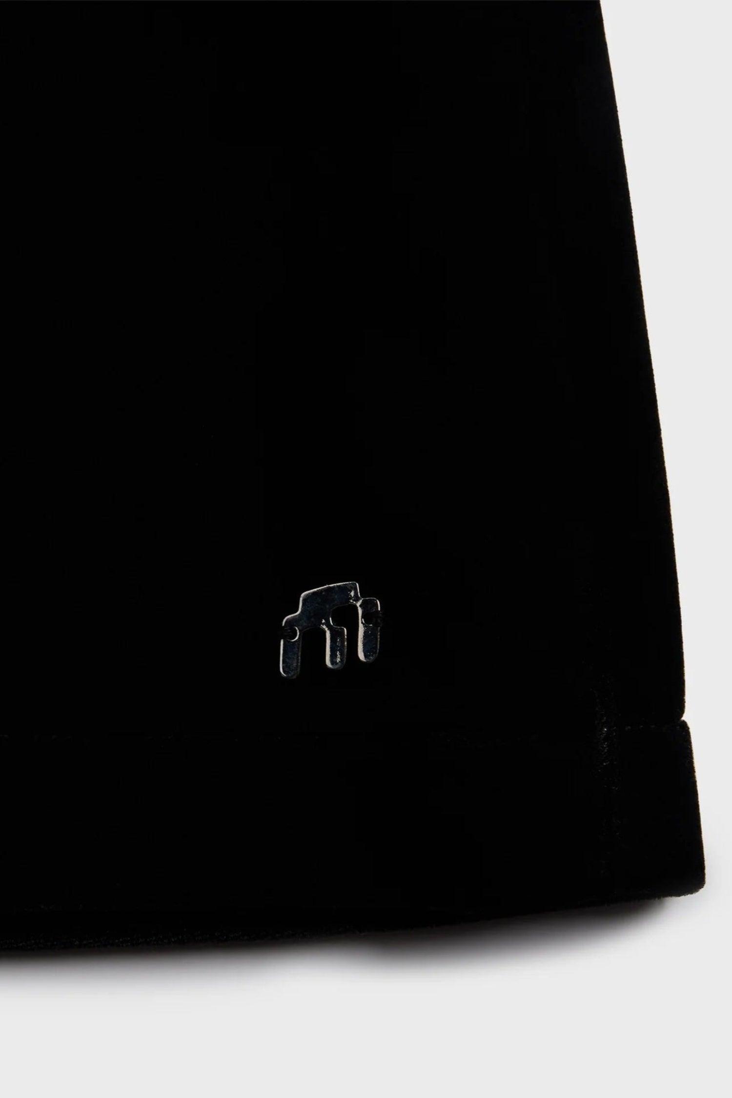 MICRO MINI SKIRT - BLACK VELVET Product Image