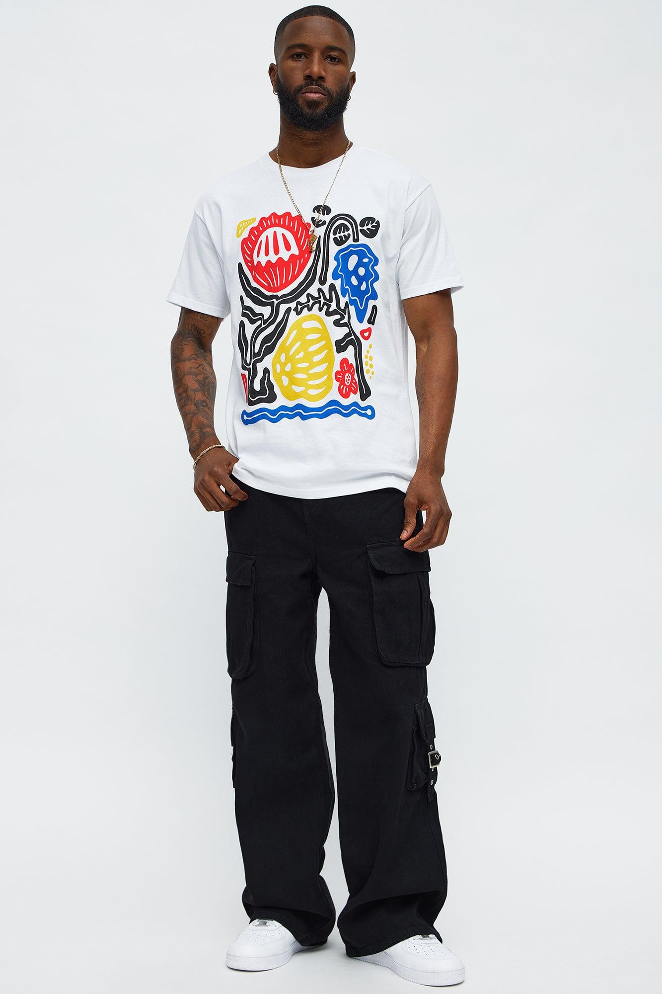 Smell The Flowers Short Sleeve Tee - White Male Product Image