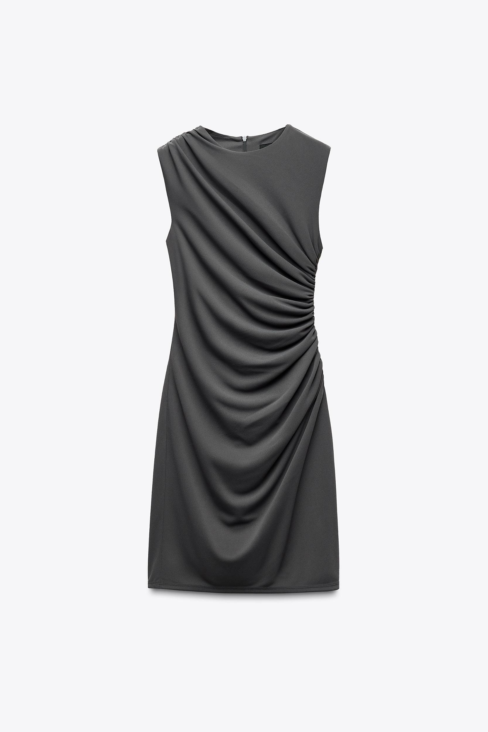SHORT DRESS WITH RUCHING Product Image
