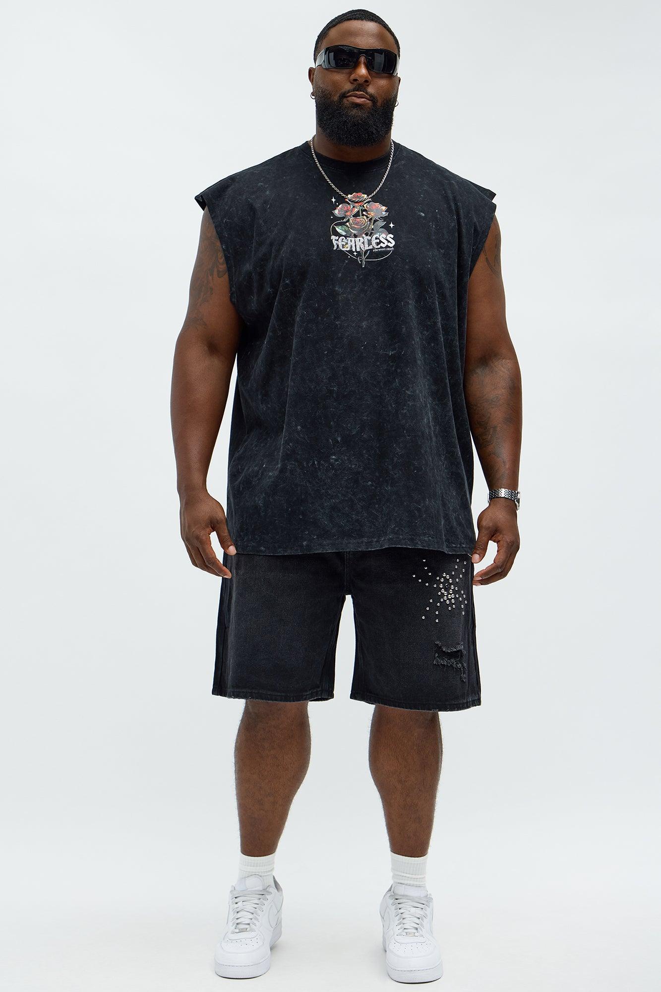 Fearless And Grateful Muscle Tee - Black Product Image