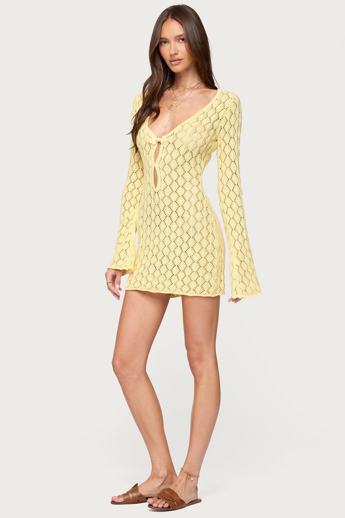 Brie Cut Out Crochet Mini Dress Product Image