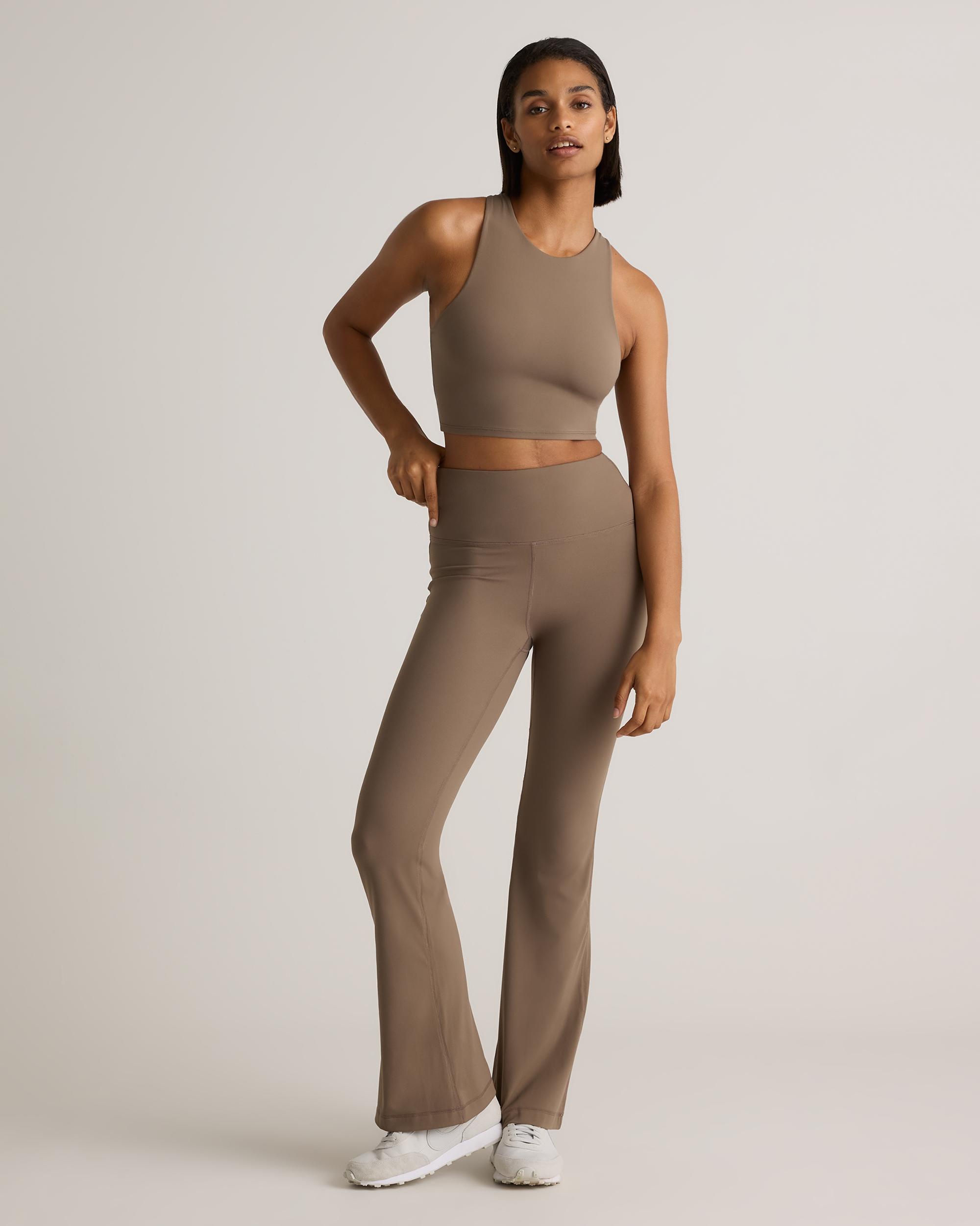 Quince | Women's Ultra-Form High-Rise Flared Pants Nylon/Spandex Product Image