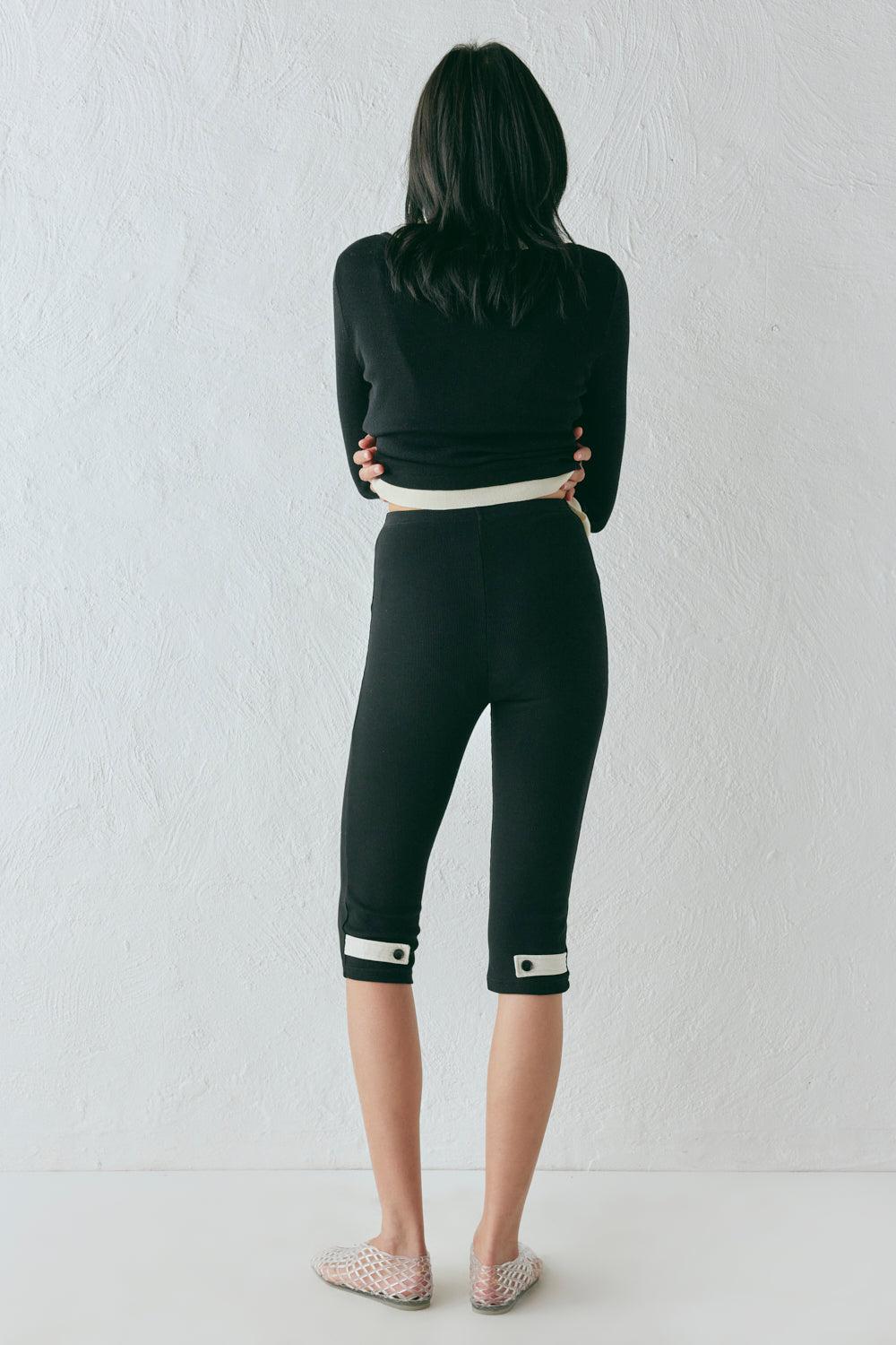 Harper Ribbed Bralette Black Product Image