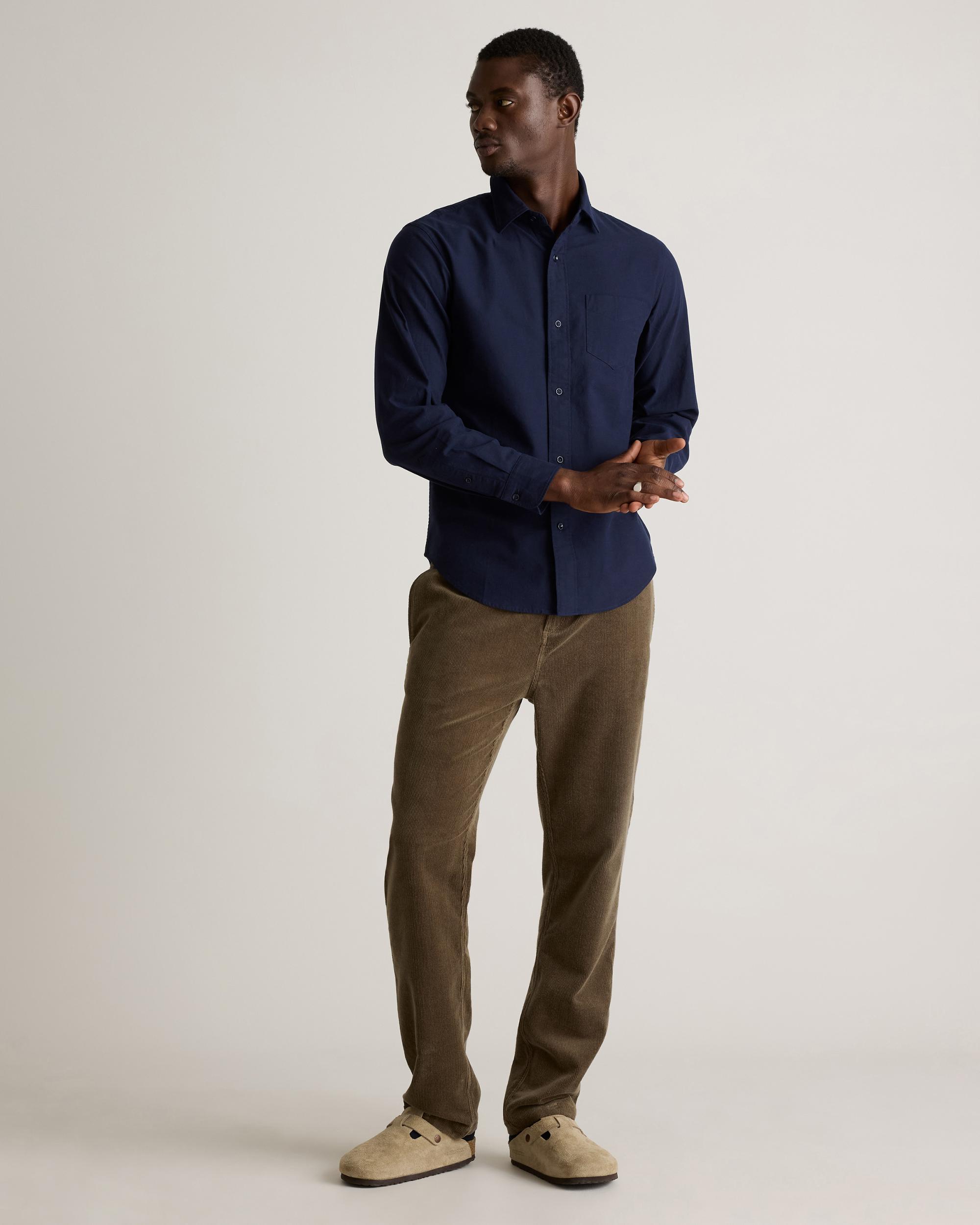 Quince | Men's Stretch Textured Twill Shirt Organic Cotton Product Image