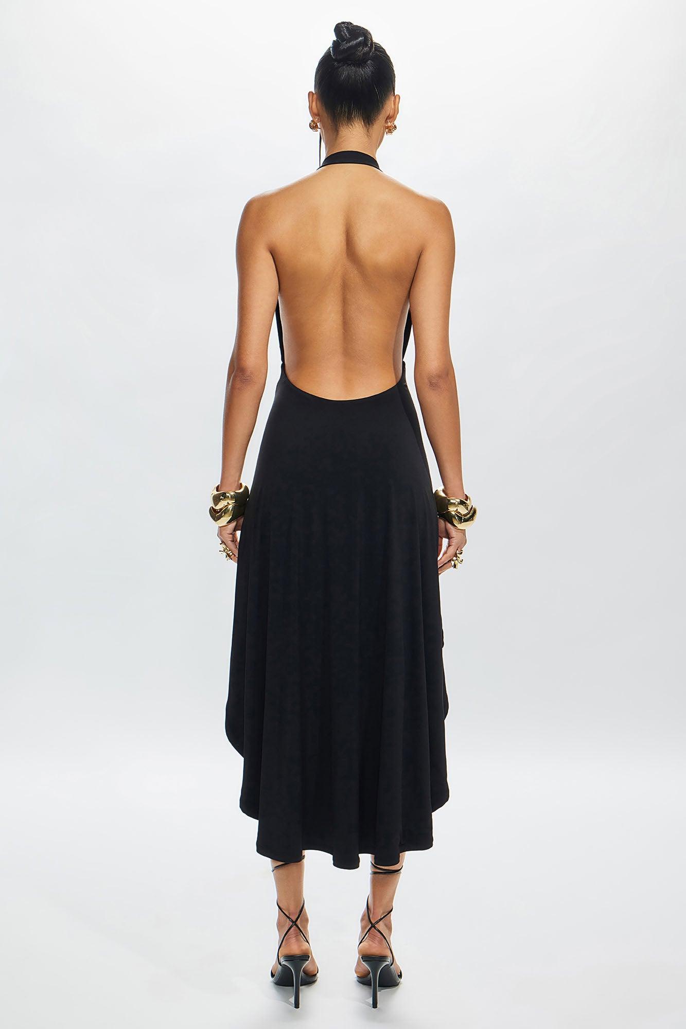 Harper High Low Mini Dress - Black Product Image