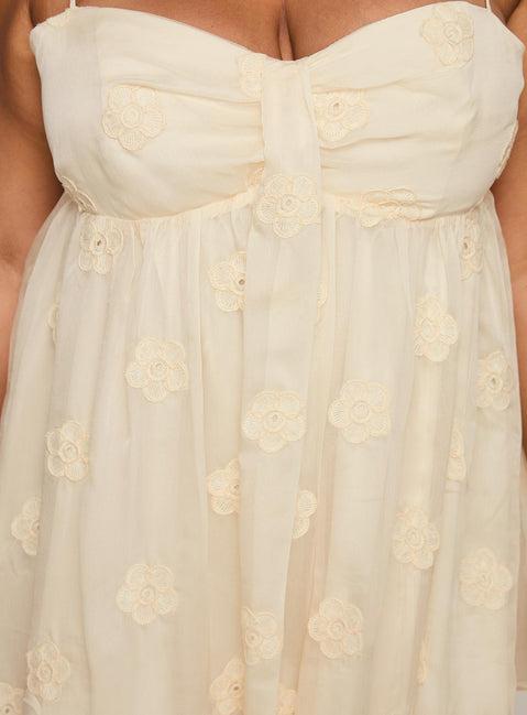 Sparks Fly Mini Dress Cream Curve Product Image