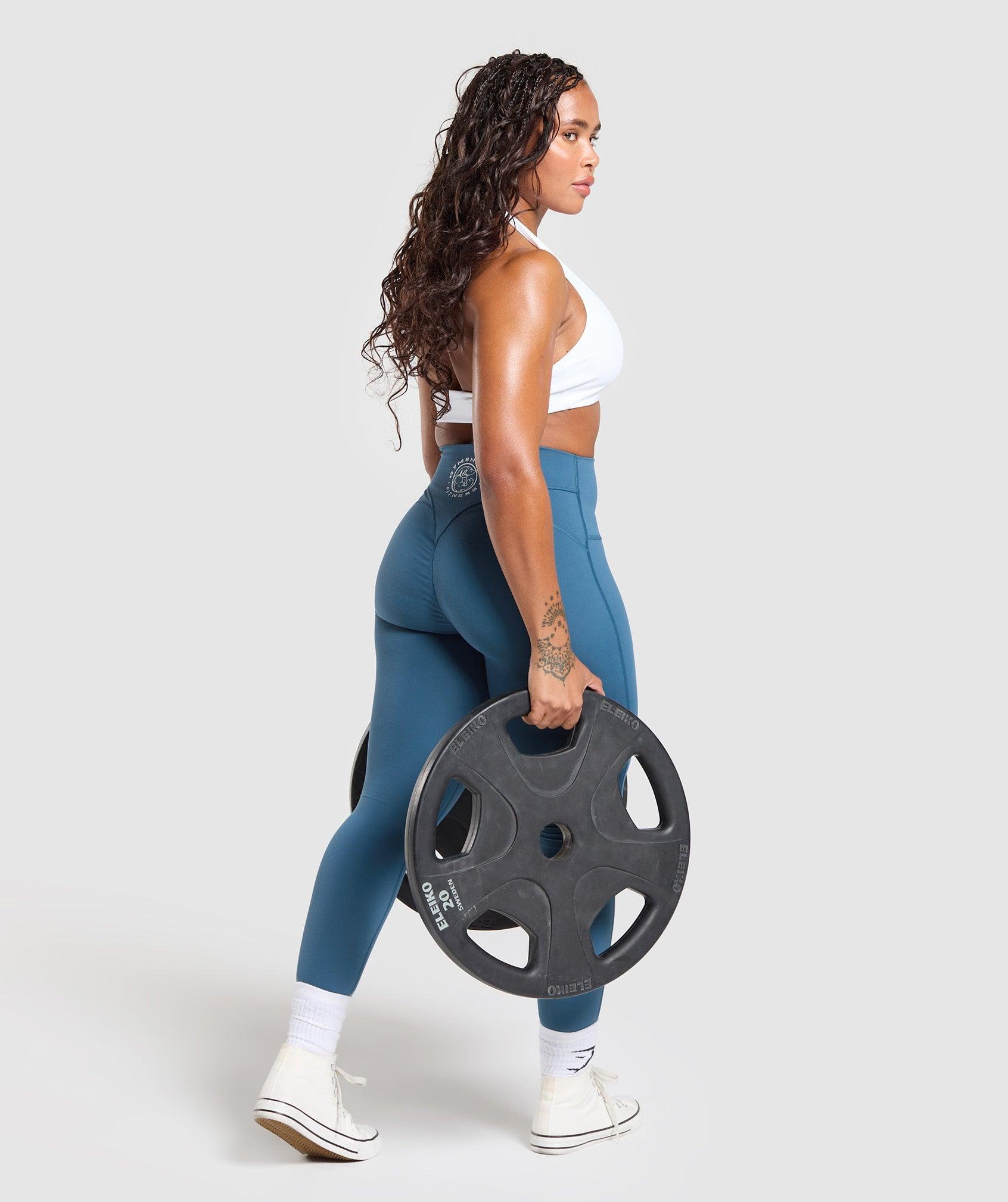 Gymshark Legacy Logo Leggings - Success Blue Female Product Image