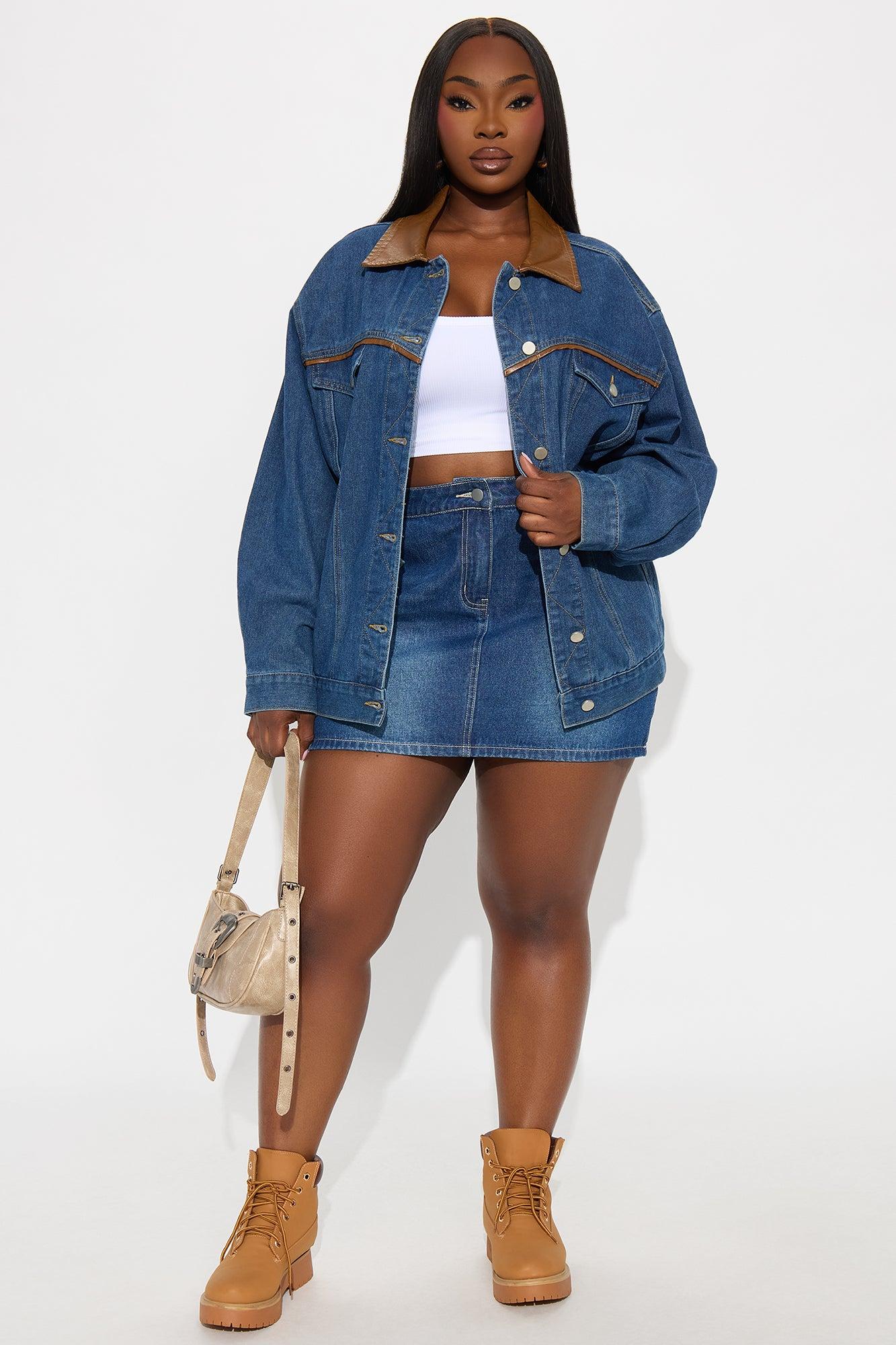Everyday Oversized Denim Barn Jacket - Dark Wash Female Product Image