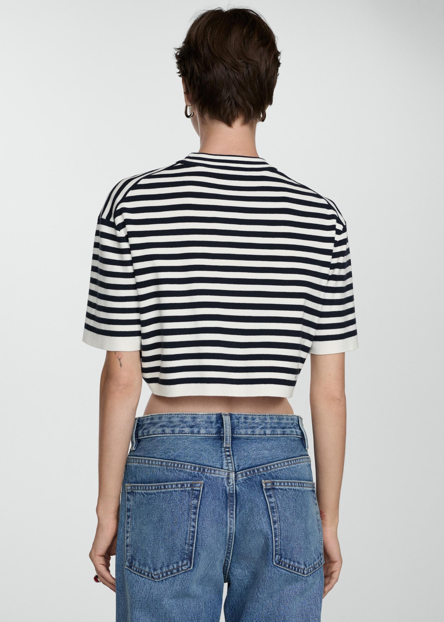 Striped crop T-shirt - Women | MANGO USA Product Image