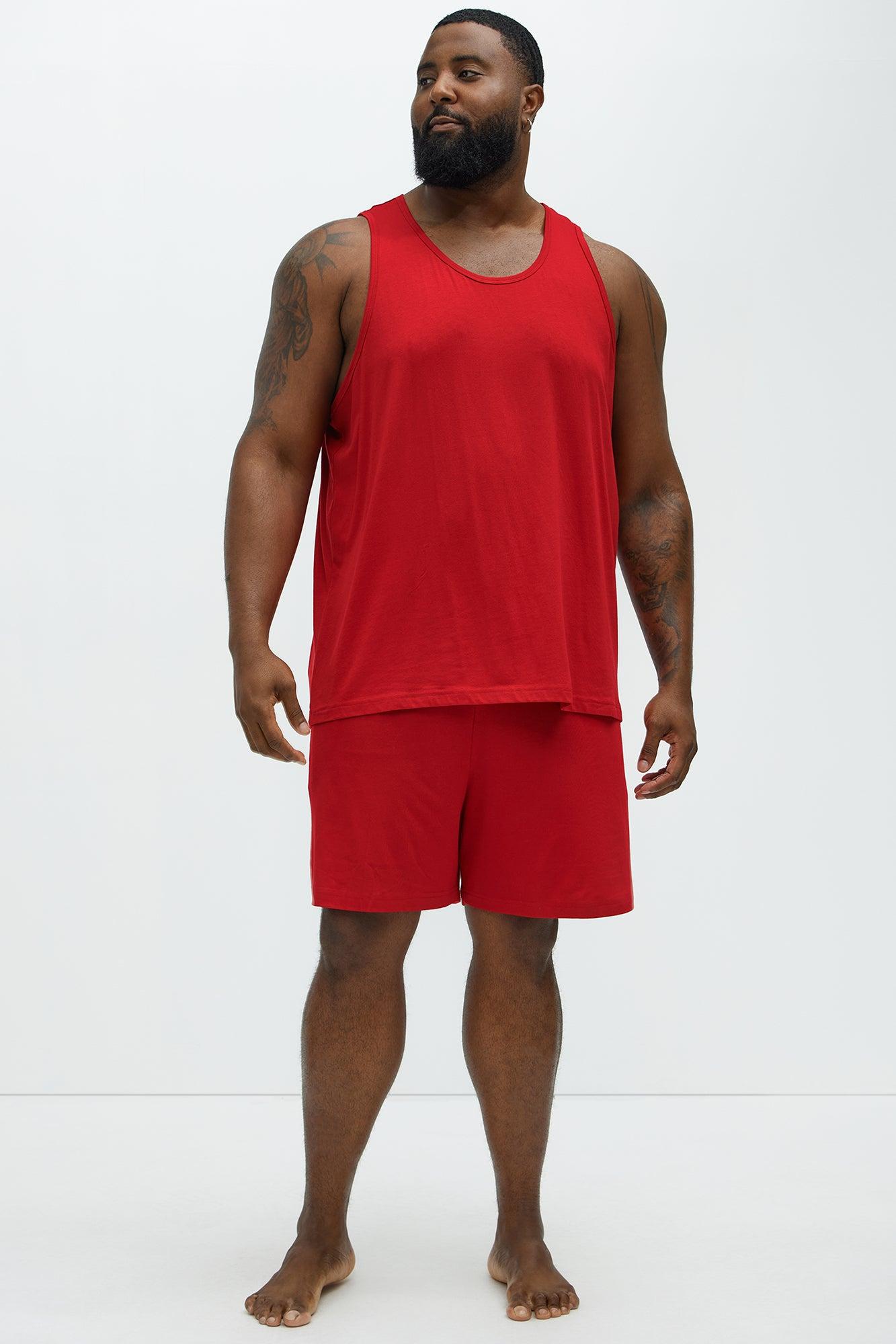 Essential Modal Lounge Tank - Red Product Image