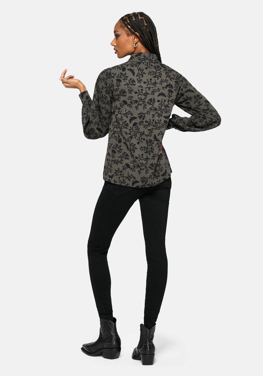 Morgana Midi Shirt Dress - Green Product Image