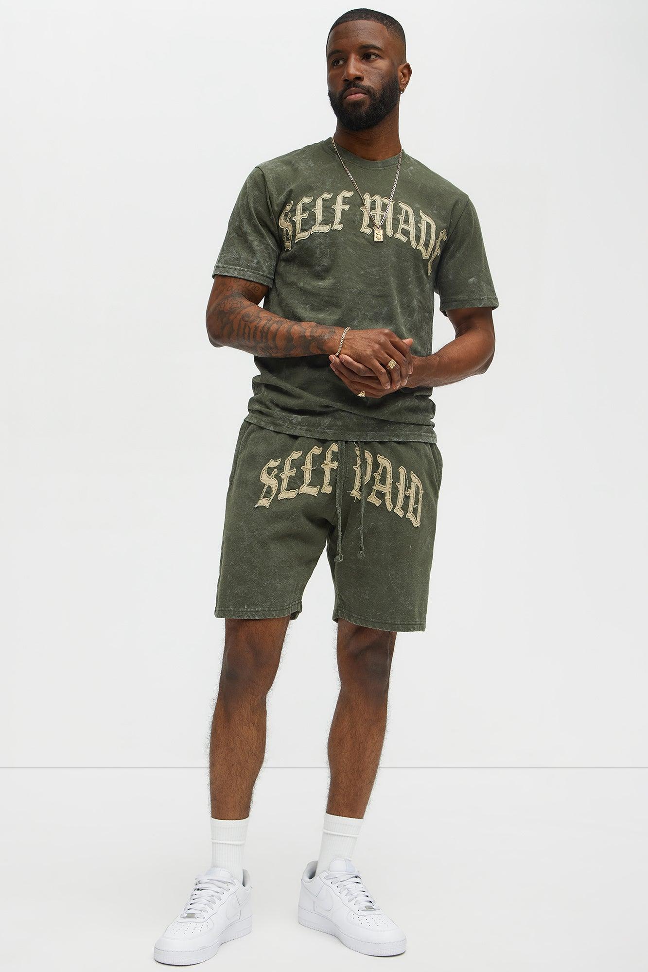 Self Paid Sweatshorts - Olive Male Product Image