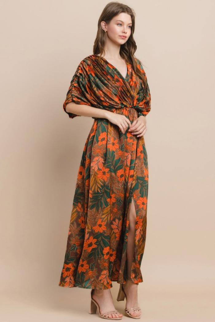 SS Pleated Maxi Dress Product Image