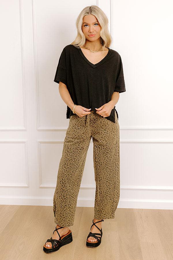 Keeping It Casual Heathered Tee in Black Product Image