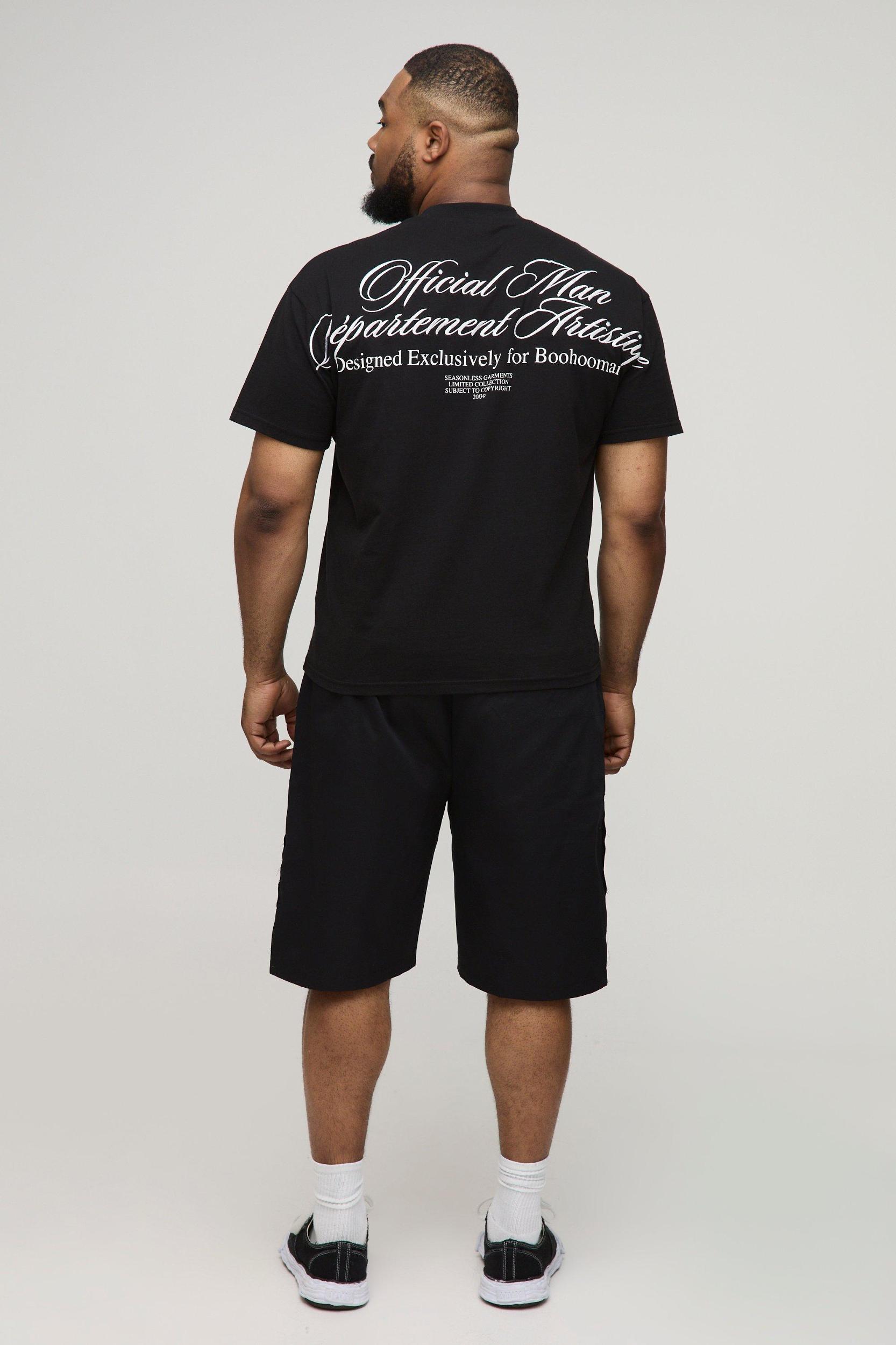 Plus Relaxed Fit Elasticated Carpenter Shorts | boohooMAN USA Product Image