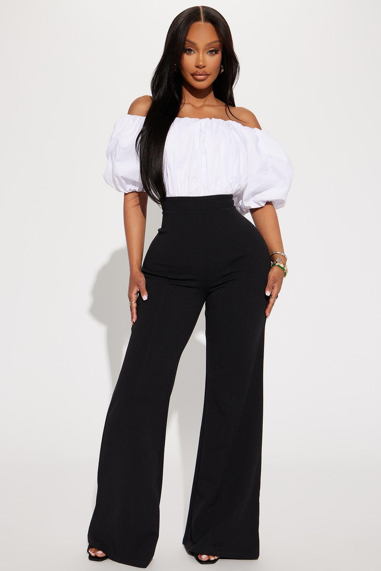Too Sophisticated Jumpsuit - Black/White Product Image