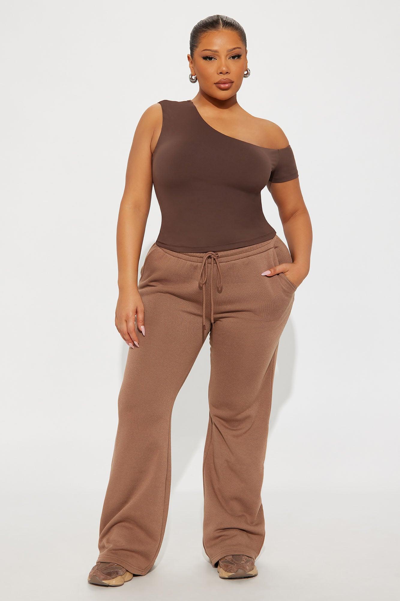 Second Skin Double Lined Off Shoulder Top - Chocolate Female Product Image
