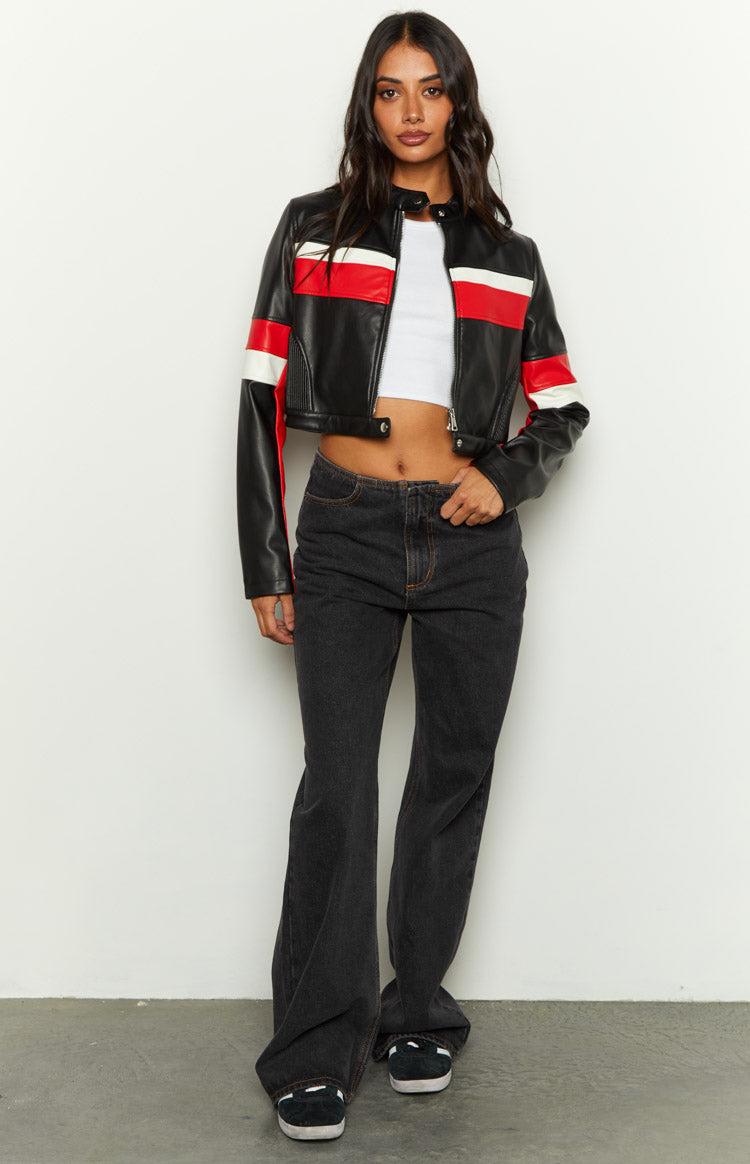 Jayella Black Moto Jacket Product Image