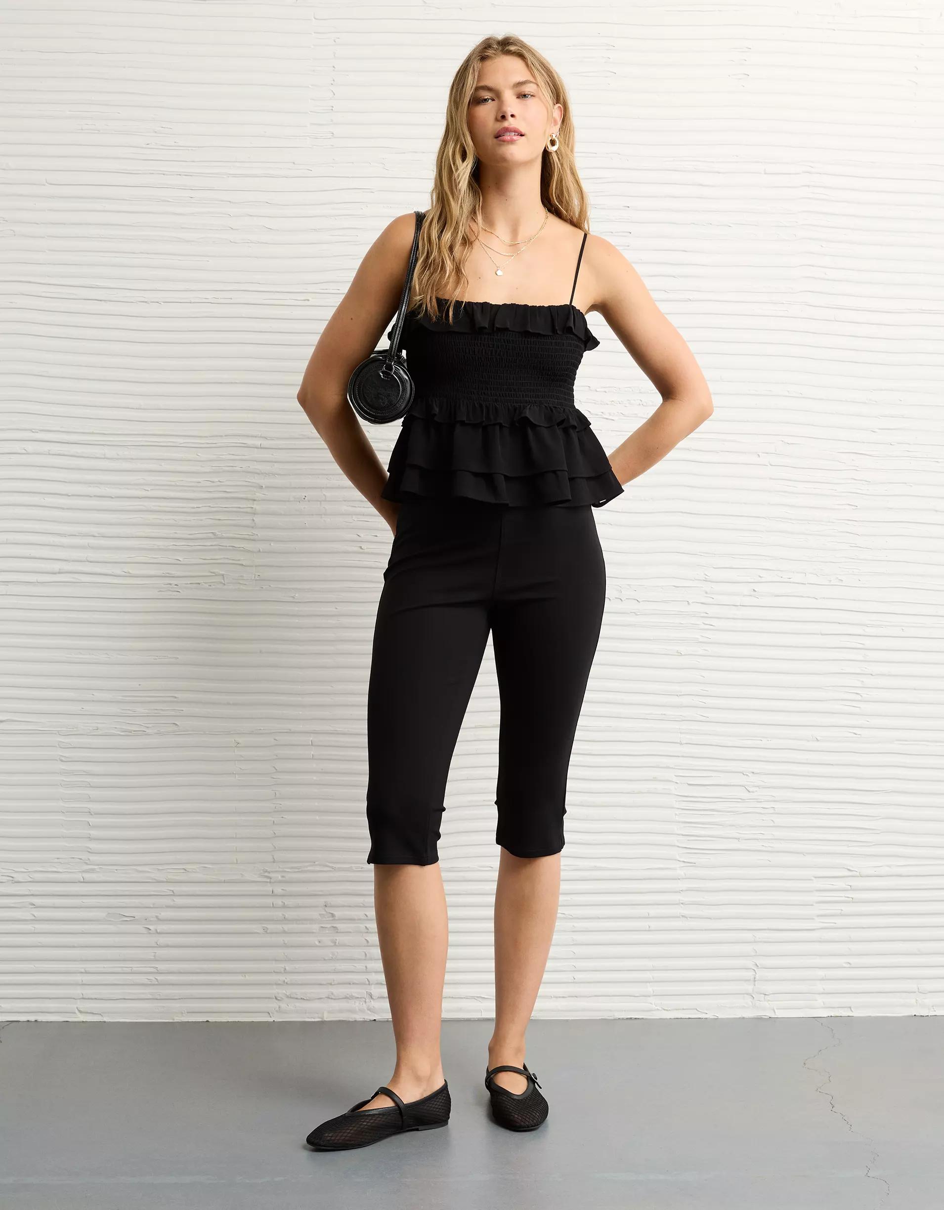 AE Square Neck Smocked Ruffle Cami Product Image