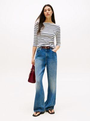 Boatneck 3/4 Sleeve Slim Fit T-Shirt Product Image