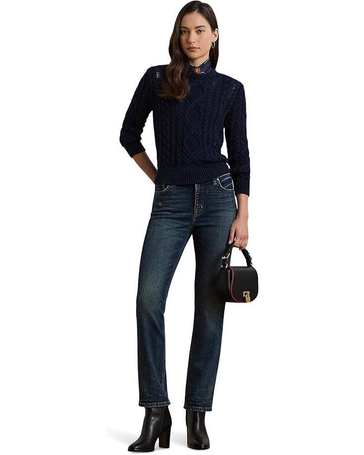 Women's Lauren Ralph Lauren High-Rise Straight Ankle Jeans Product Image
