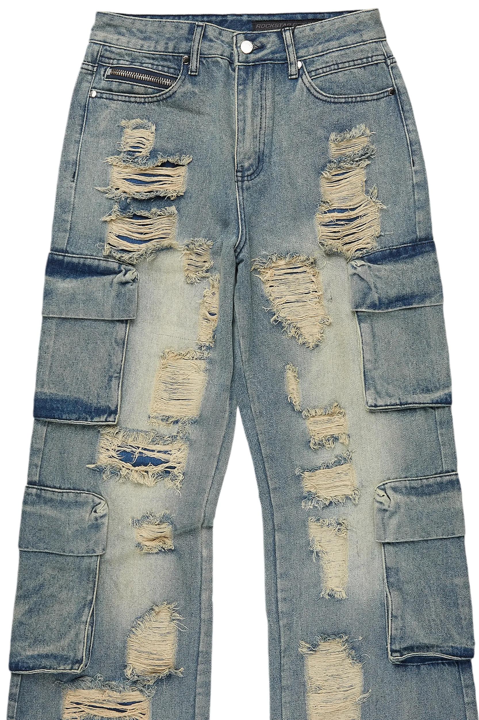 Peppe Blue Baggy Fit Jean Male Product Image