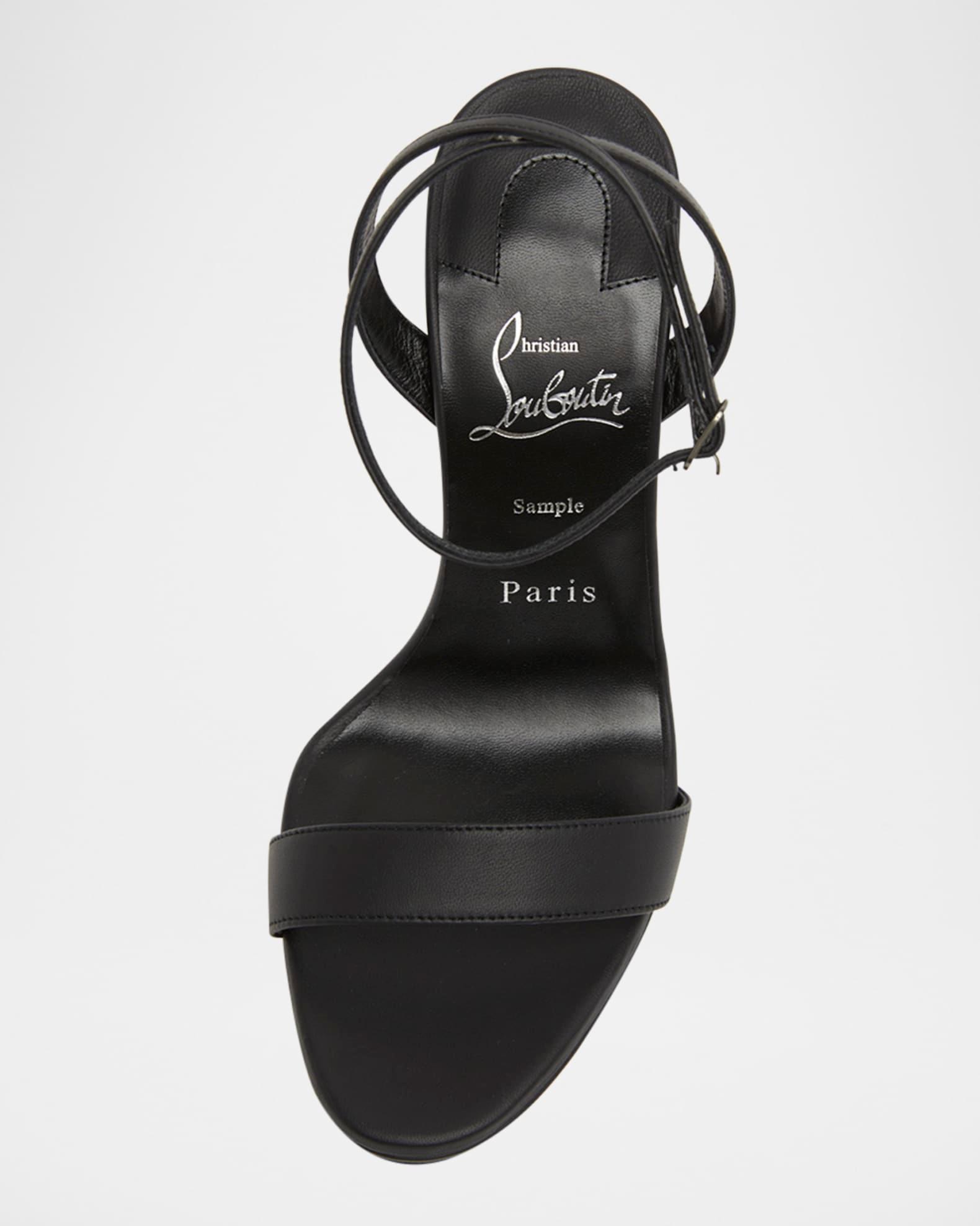 Miss Z Leather Red Sole Ankle-Strap Sandals Product Image