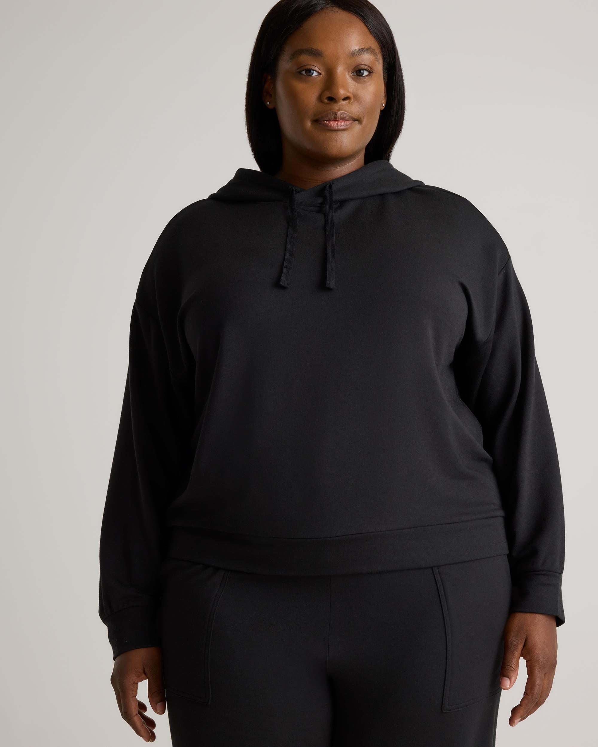 Quince | Women's SuperSoft Fleece Pullover Hoodie Lenzing Modal Product Image