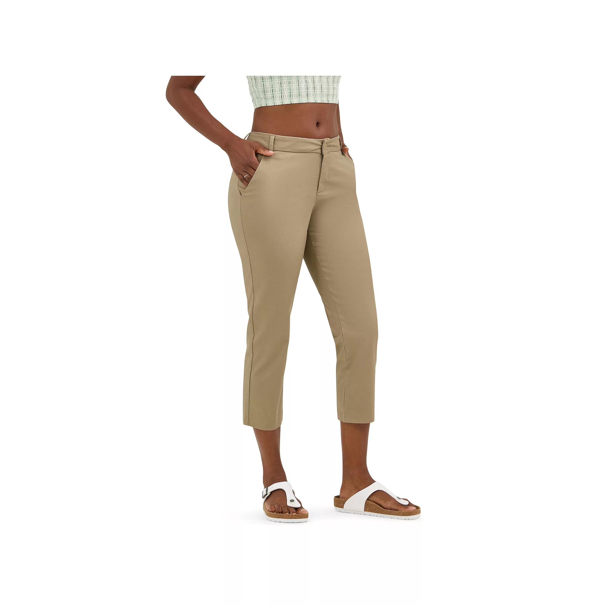 Womens Lee Wrinkle Free Capri Pants Kc Green Product Image