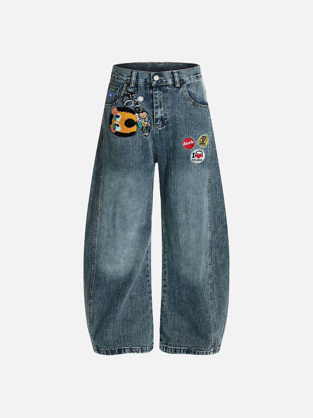 Aelfric Eden Embroidery Baggy Barrel Jeans Product Image